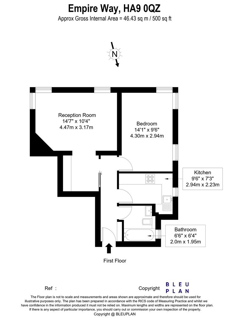 87 Alexandra Court, Empire Way, Wembley floorplan