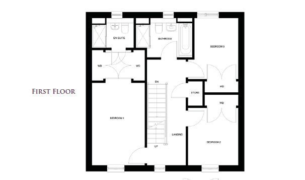 The Huntingdon - Southfields,, Southfields, Conrad Road, Witham floorplan