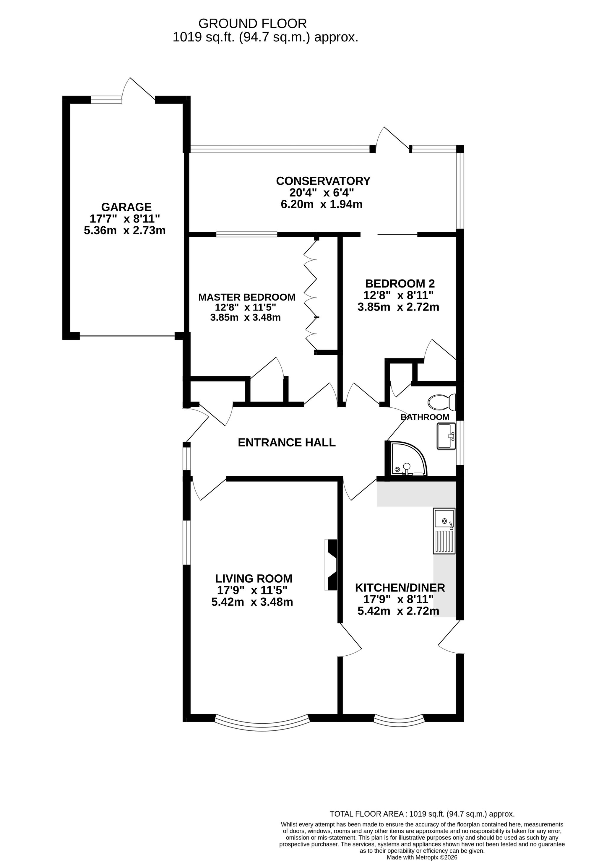 21 Moorlands Drive, Nantwich floorplan