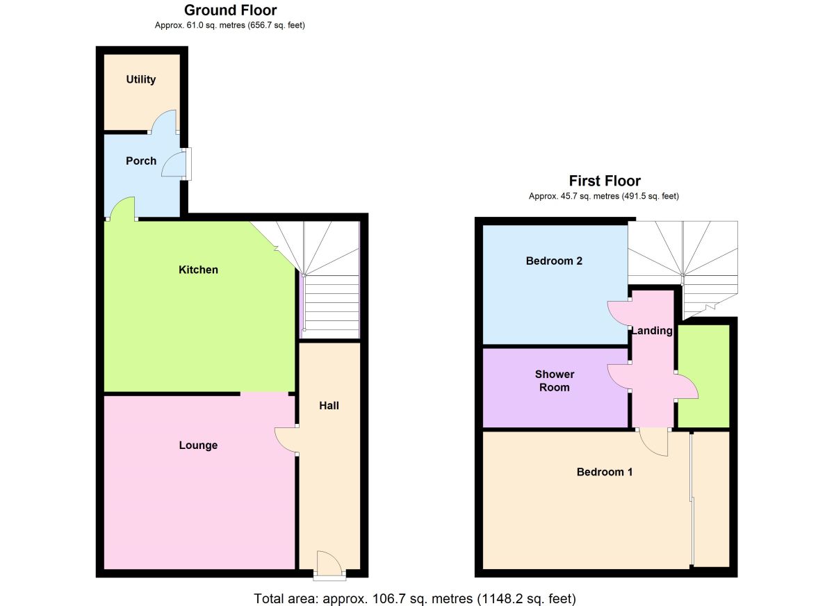 2 bed terraced house to rent in Providence Terrace, Annfield Plain