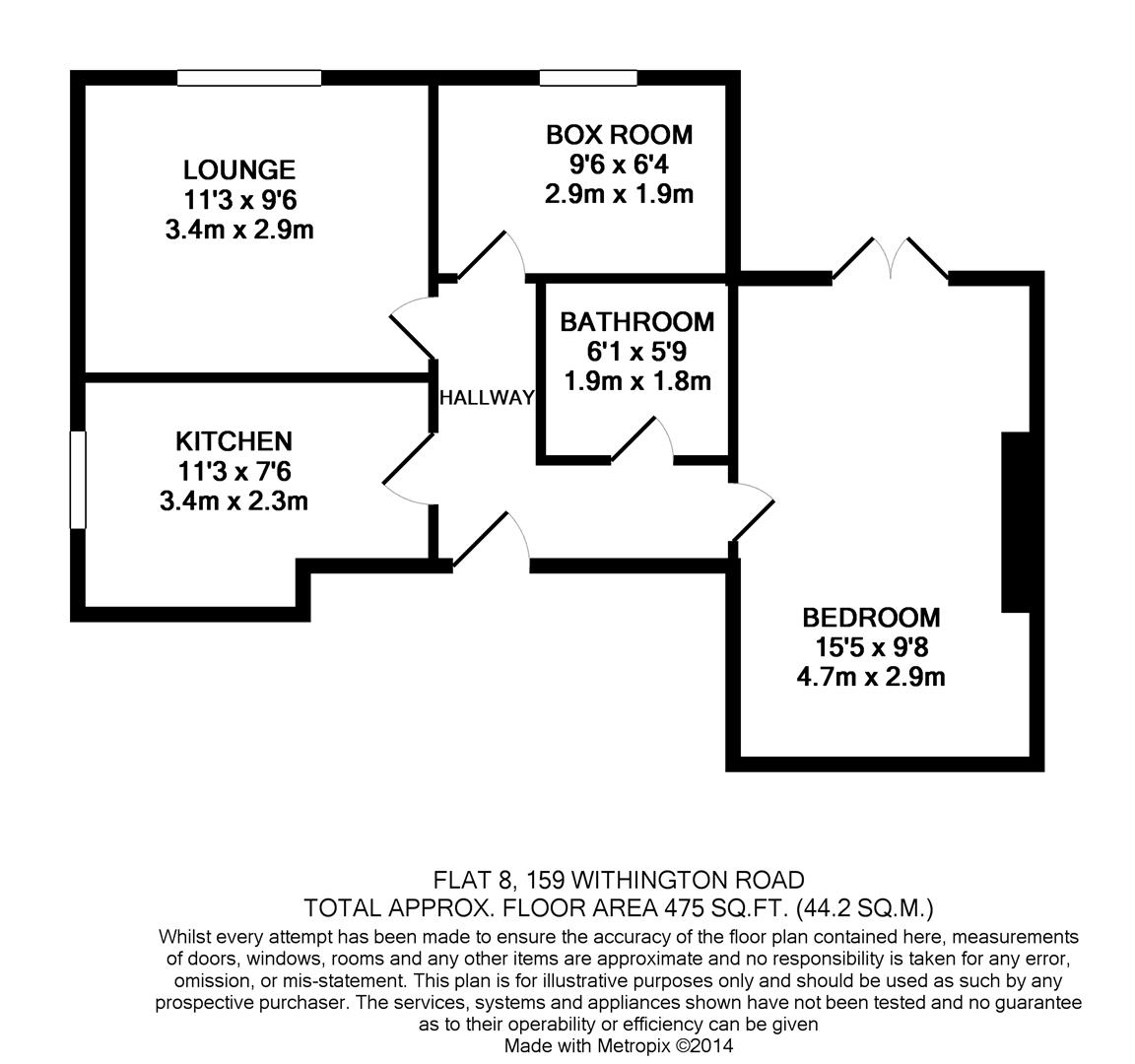 Flat 8, 159 Withington Road, Manchester floorplan