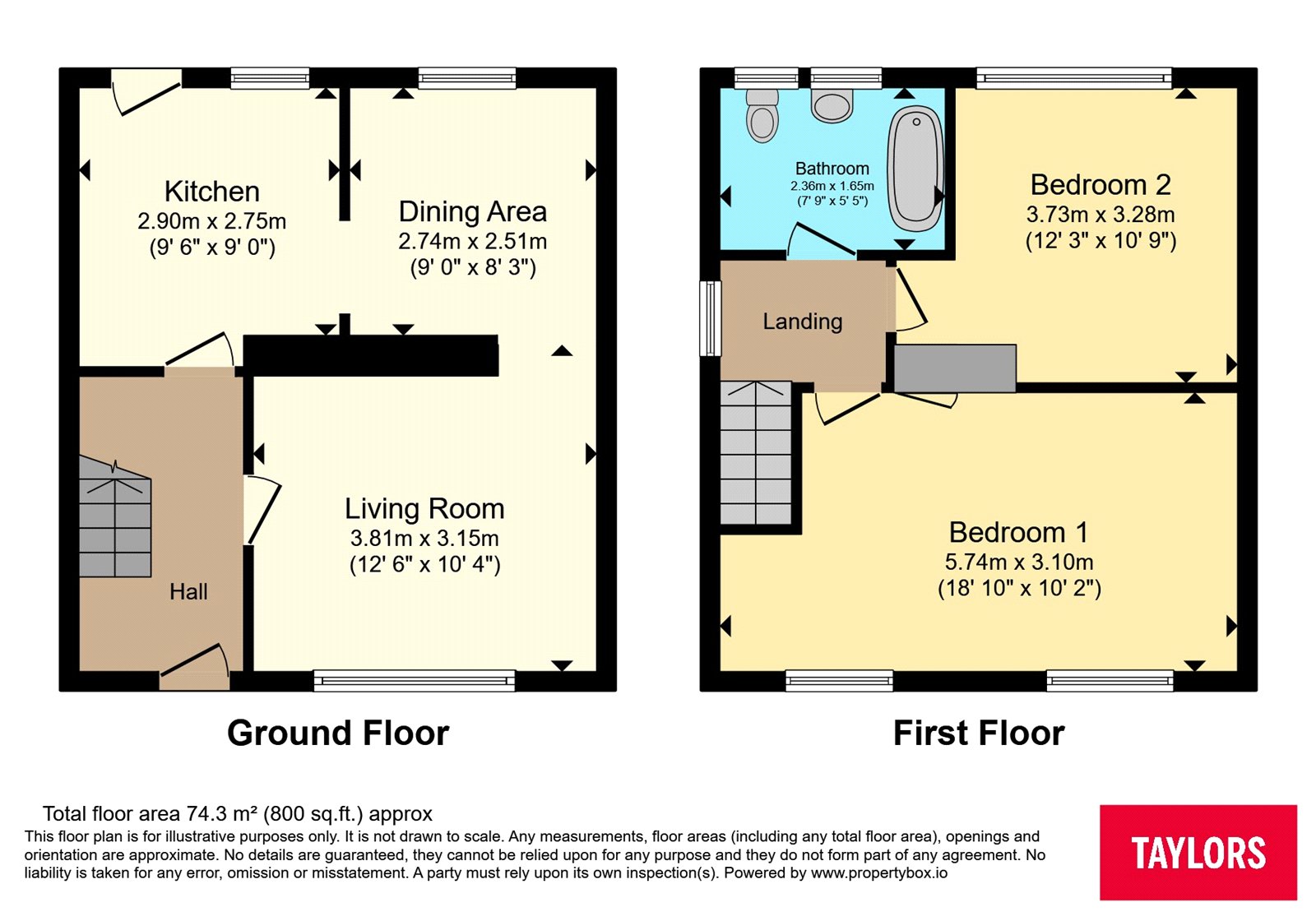 38, Raglan Close, Bedfordshire floorplan