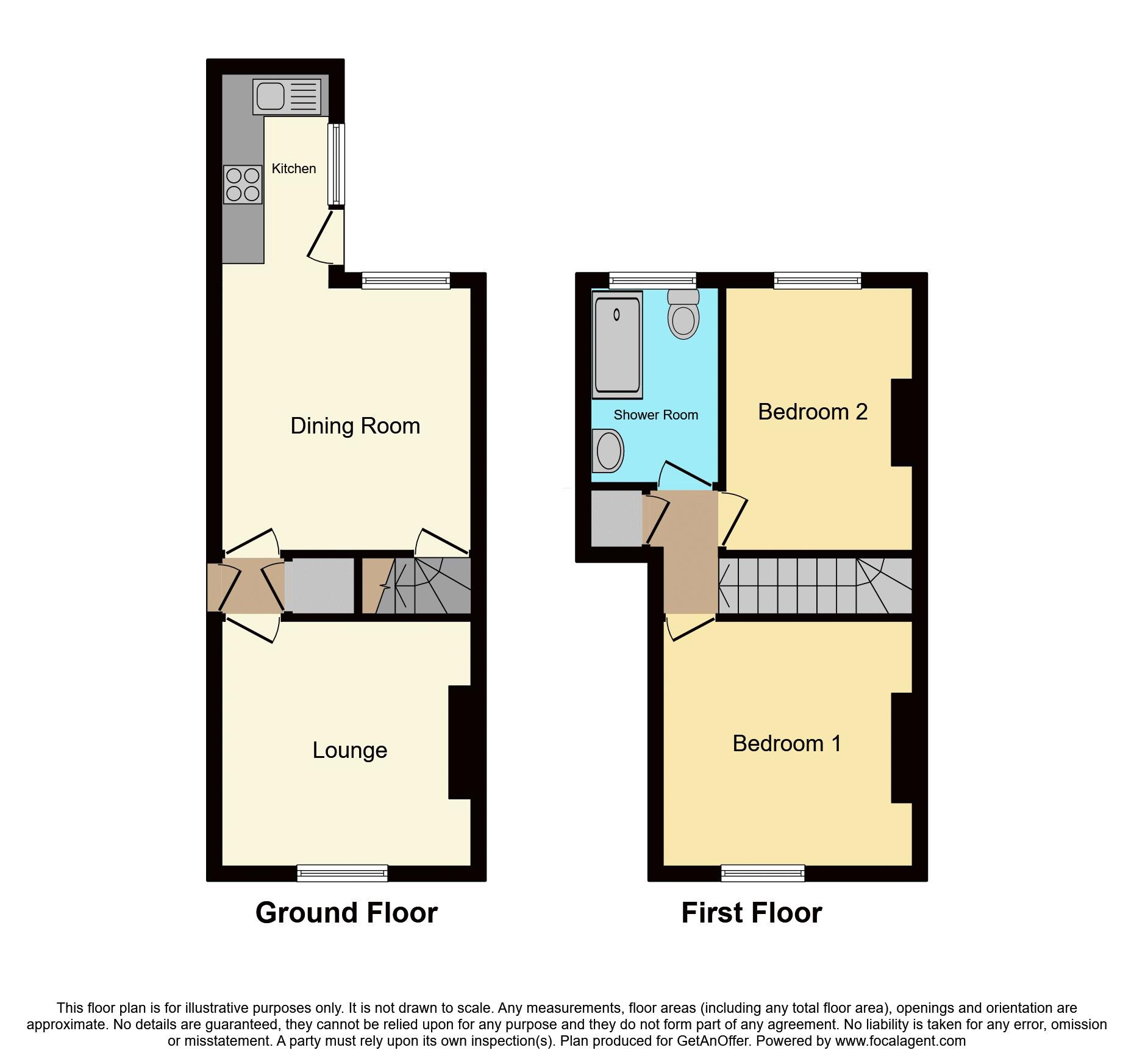 208, Harrowby Road, Grantham floorplan
