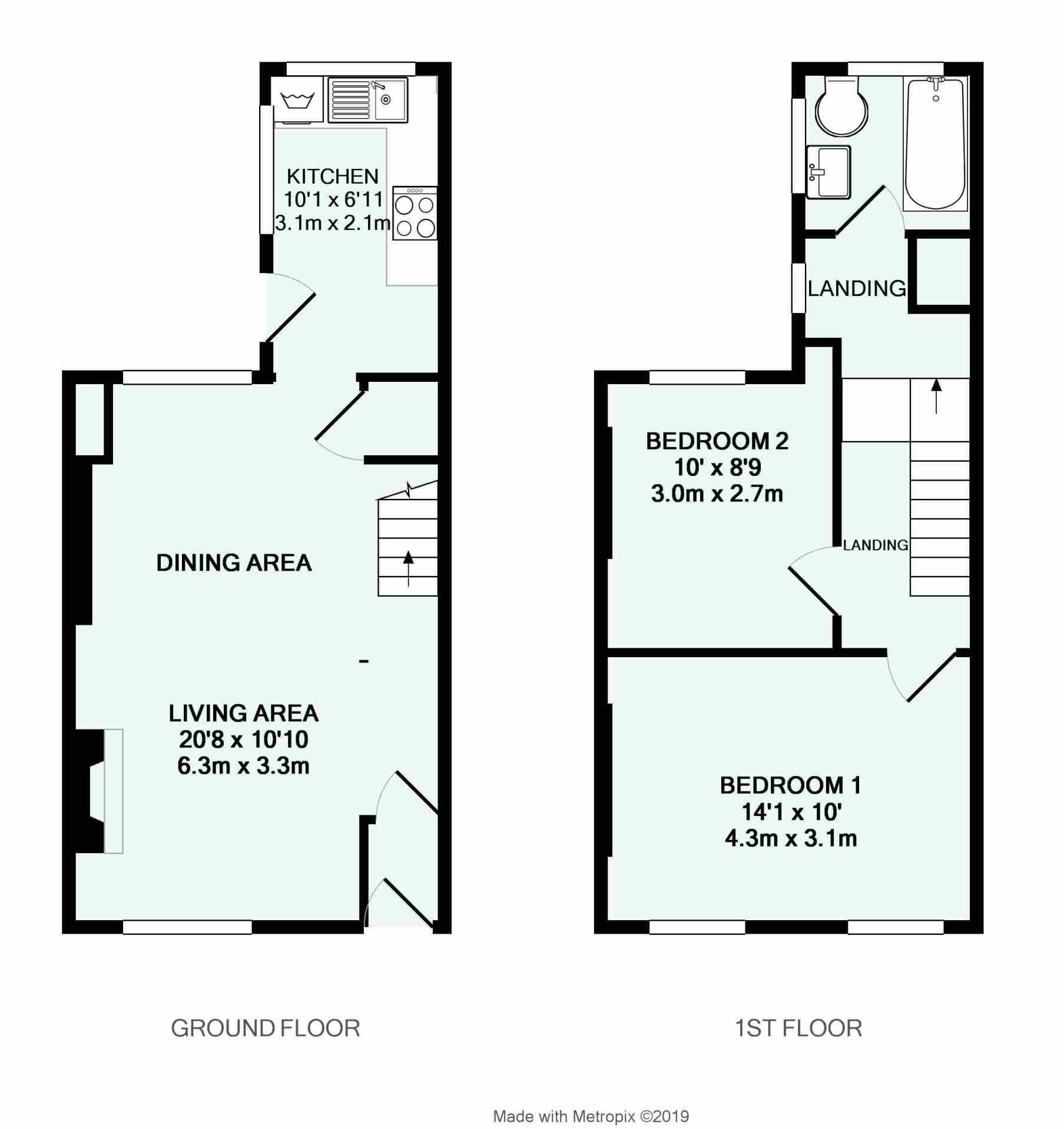 2, Oxford Street, Devon floorplan
