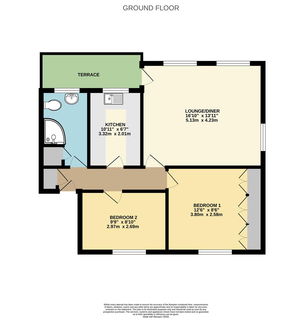 Flat 2, Priory Court 28-30, Priory Road, Malvern floorplan