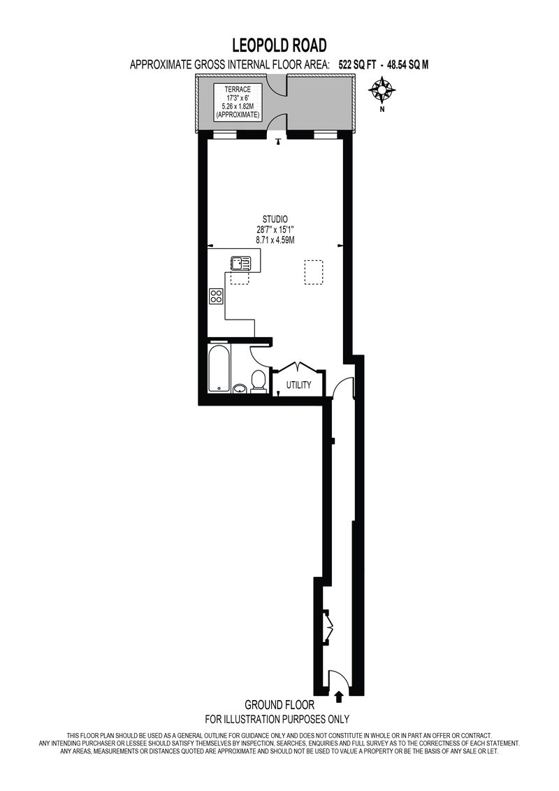 Flat B, 21a,, Leopold Road, London floorplan