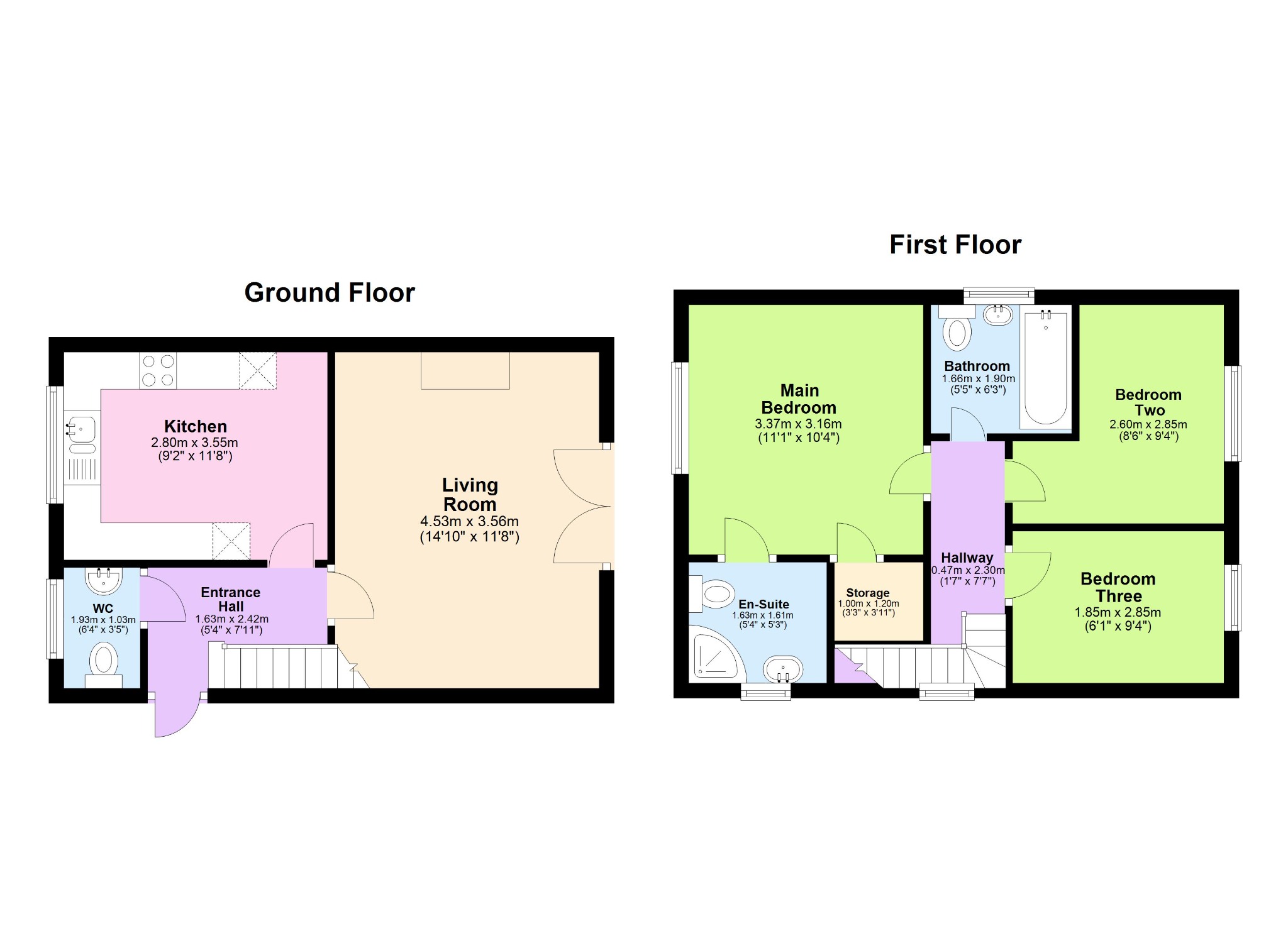 8 Birch Close, Woodford Halse, Northamptonshire floorplan