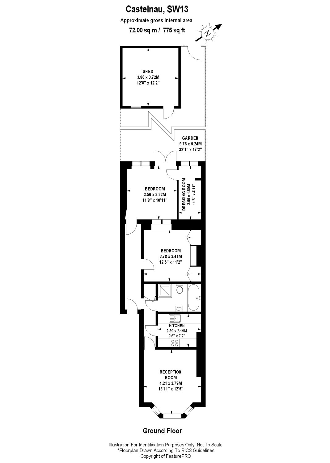 2 Bedrooms Flat to rent in Castelnau, Barnes, London SW13