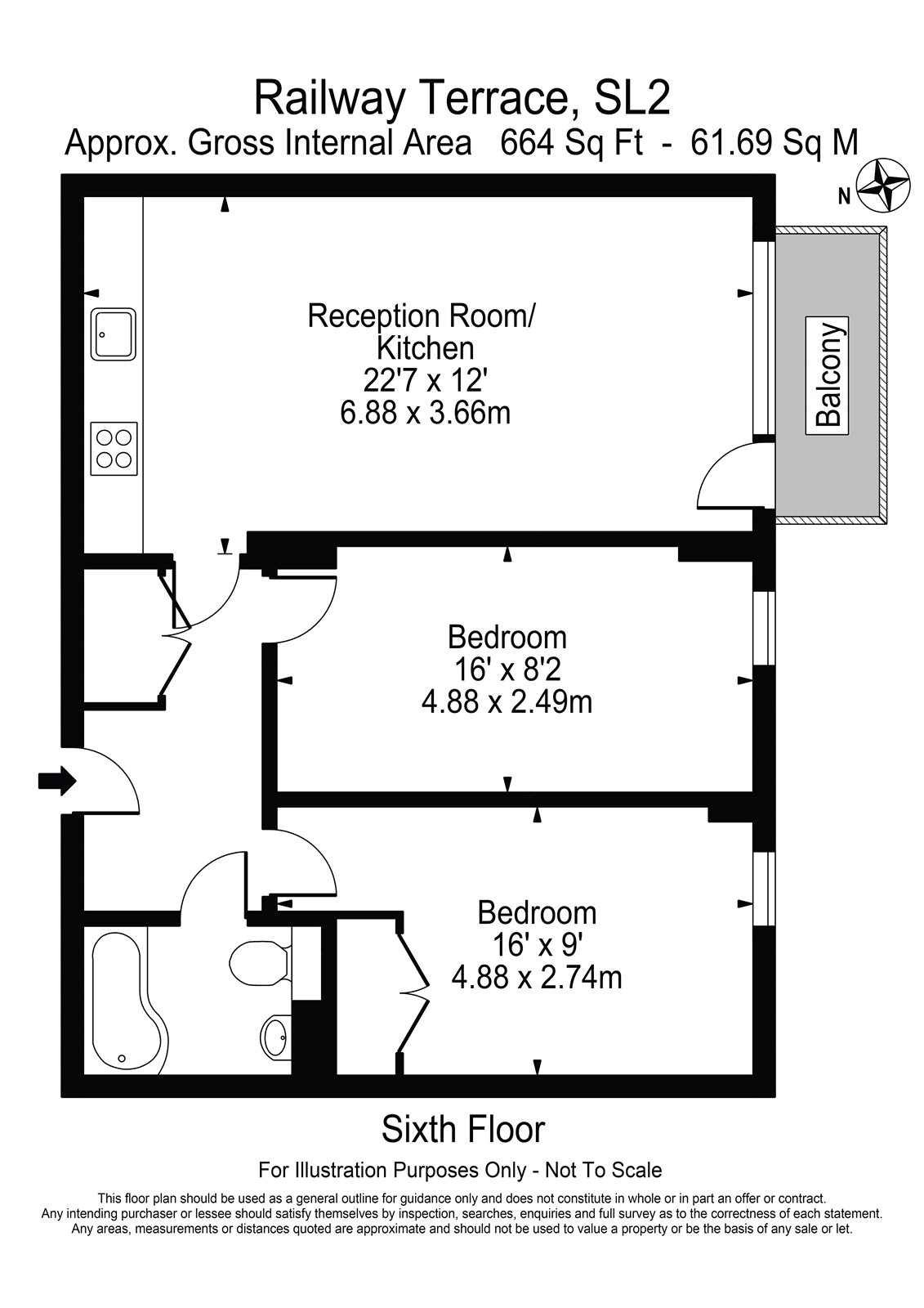 105, Rivington Apartments, Slough floorplan