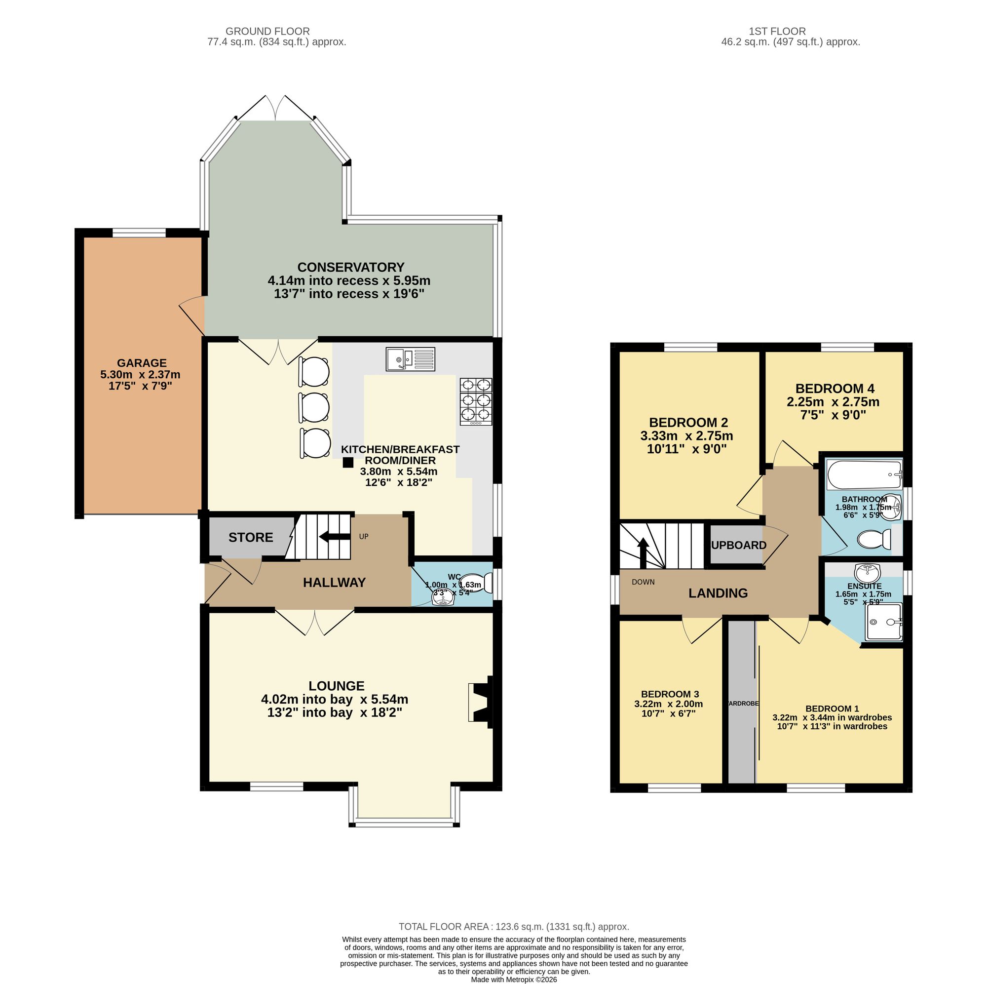 35 Highfields Way, Chesterfield floorplan