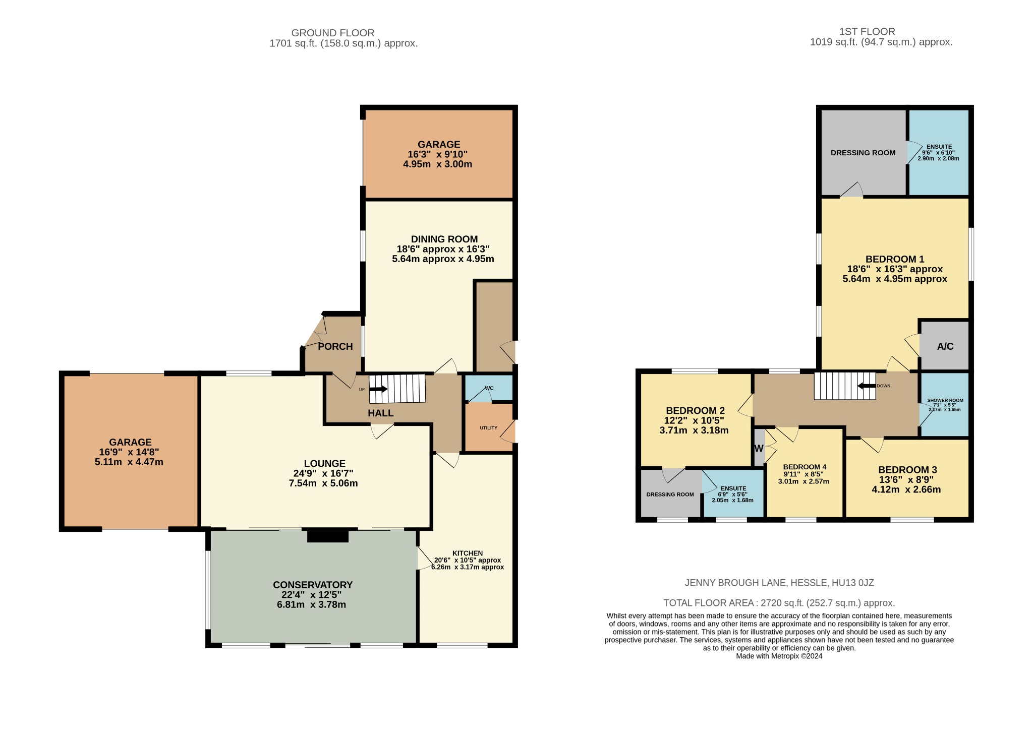 Woodside, Jenny Brough Lane, Hessle floorplan