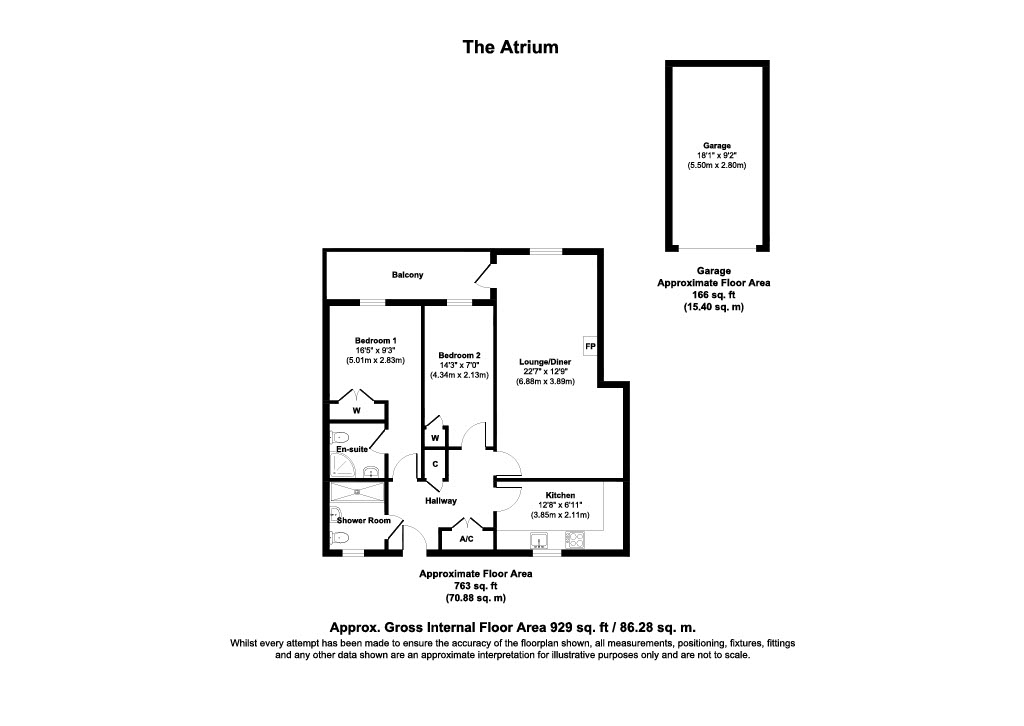 Flat 21, The Atrium,, Whincroft Close, Dorset floorplan