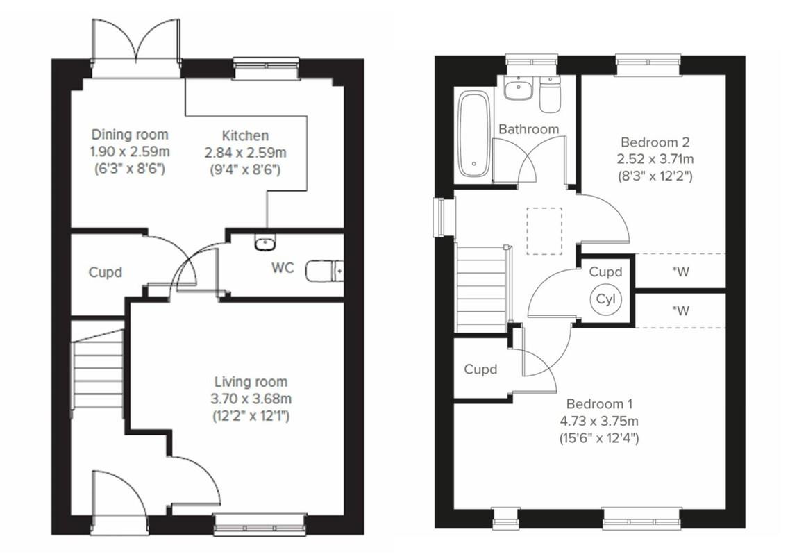 The Addlebrough, Plot 165, Abbotsham Park, Bideford floorplan