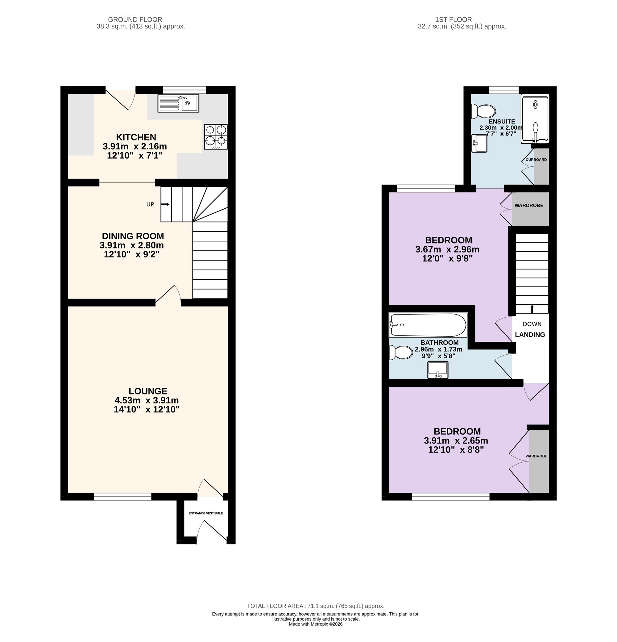 10 Lostock View, Preston floorplan