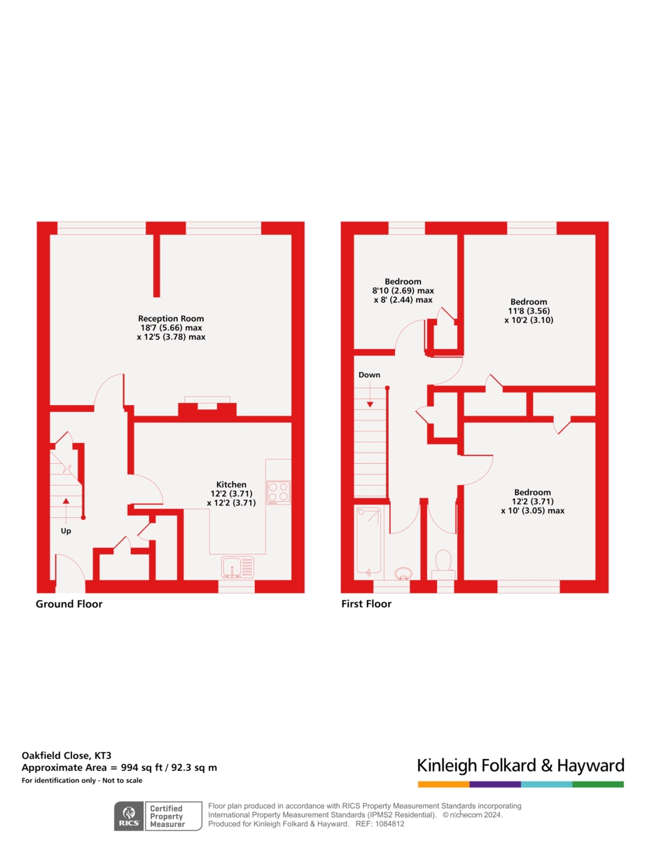 1 Woodfield House,, Oakfield Close, New Malden floorplan