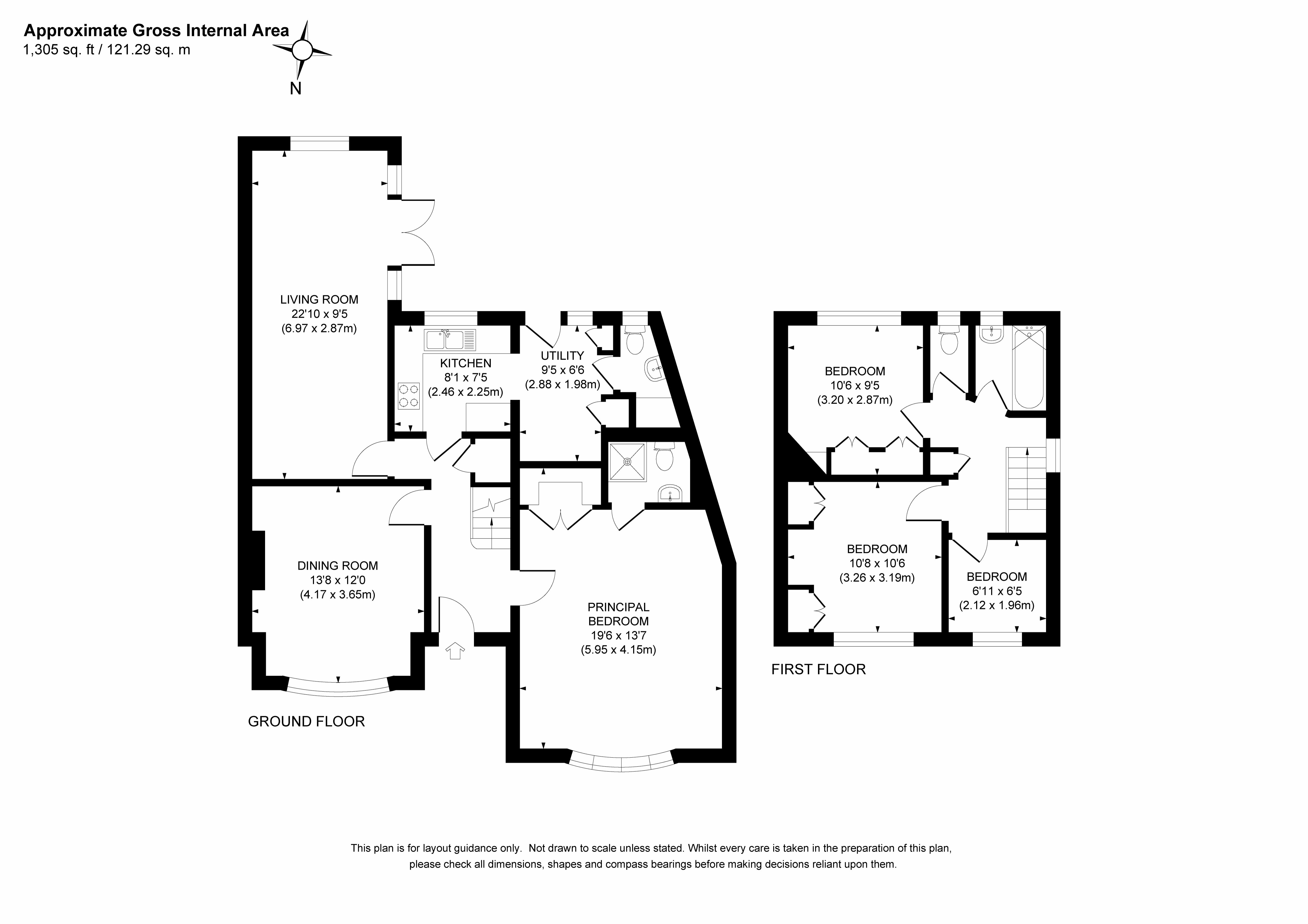 35, Old Esher Road, Walton-on-Thames floorplan