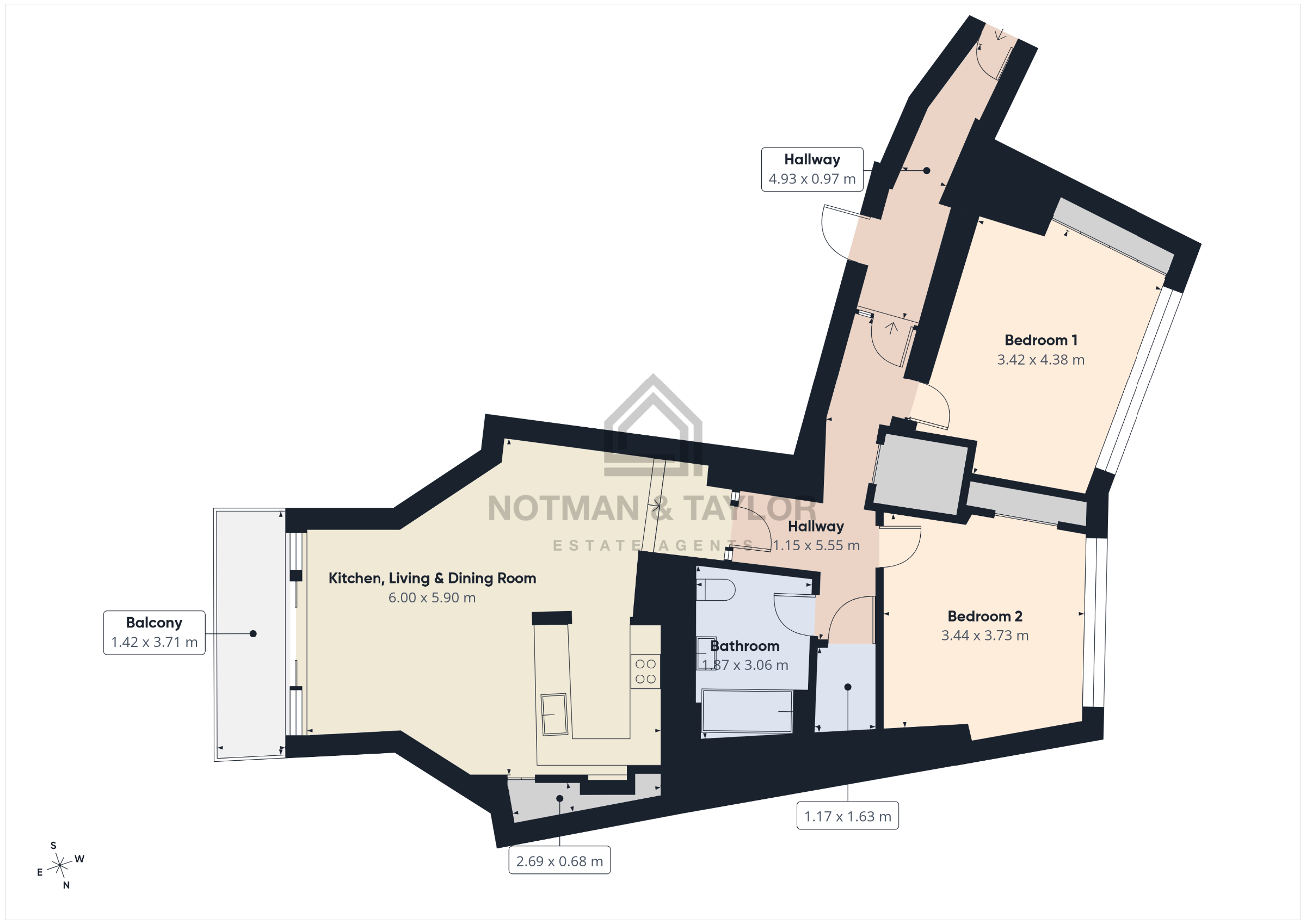 Apartment 19, Fort Picklecombe, Torpoint floorplan