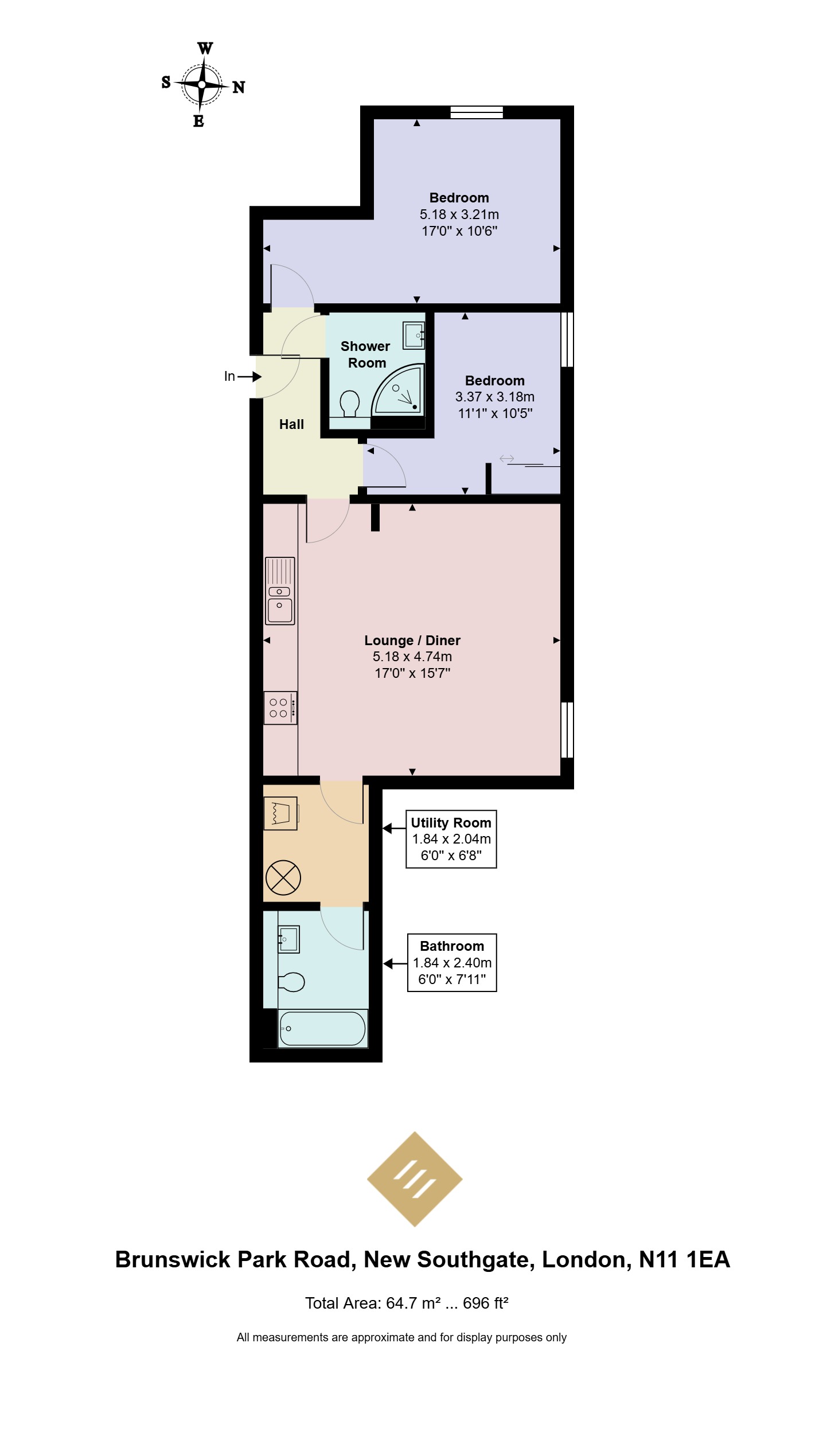 Flat 8, 115a, Brunswick Park Road, London floorplan