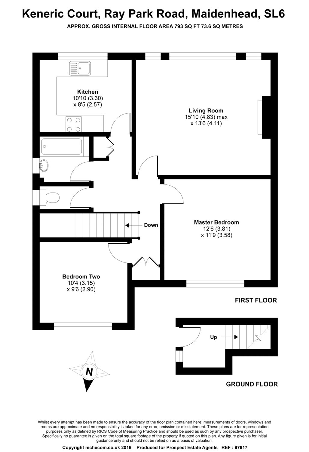 2 Bedrooms Maisonette for sale in Keneric Court, Ray Park Road, Maidenhead, Berkshire SL6