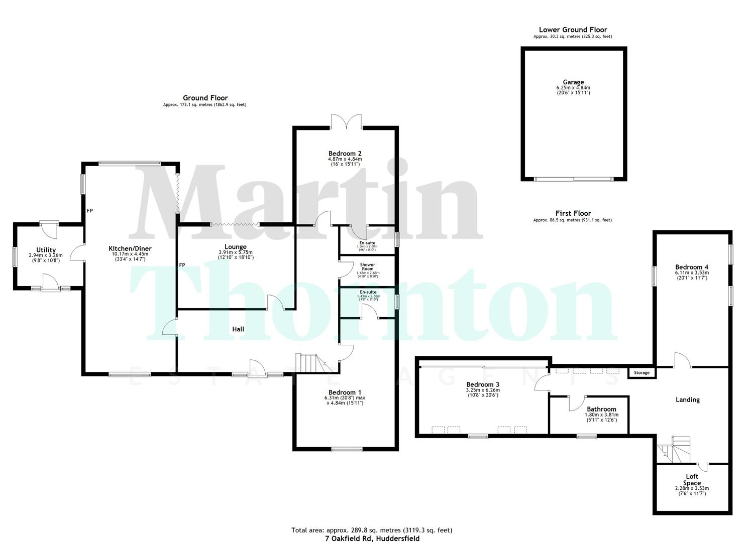 7, Oakfield Road, Huddersfield floorplan