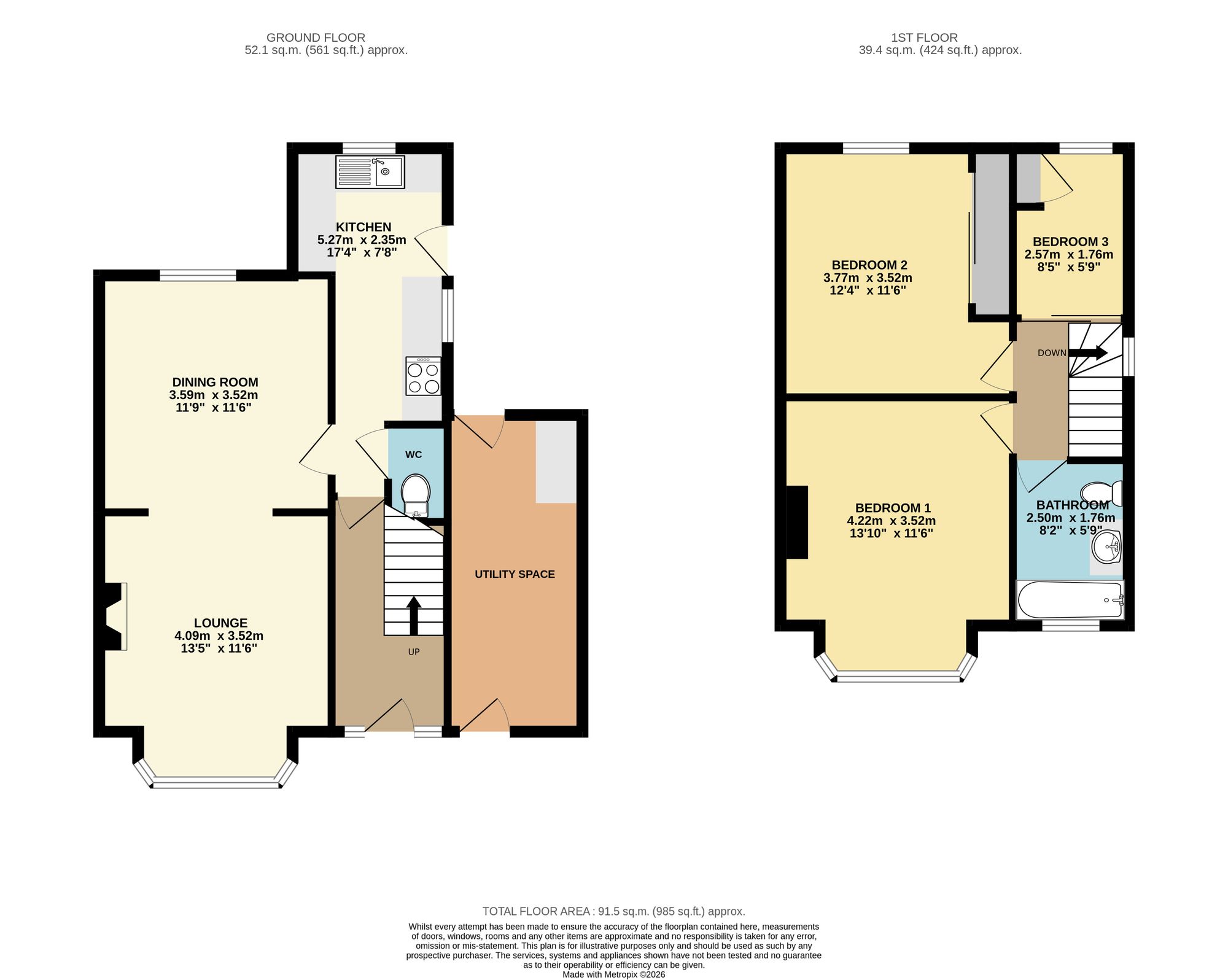 2 Rogers Avenue, Worksop floorplan