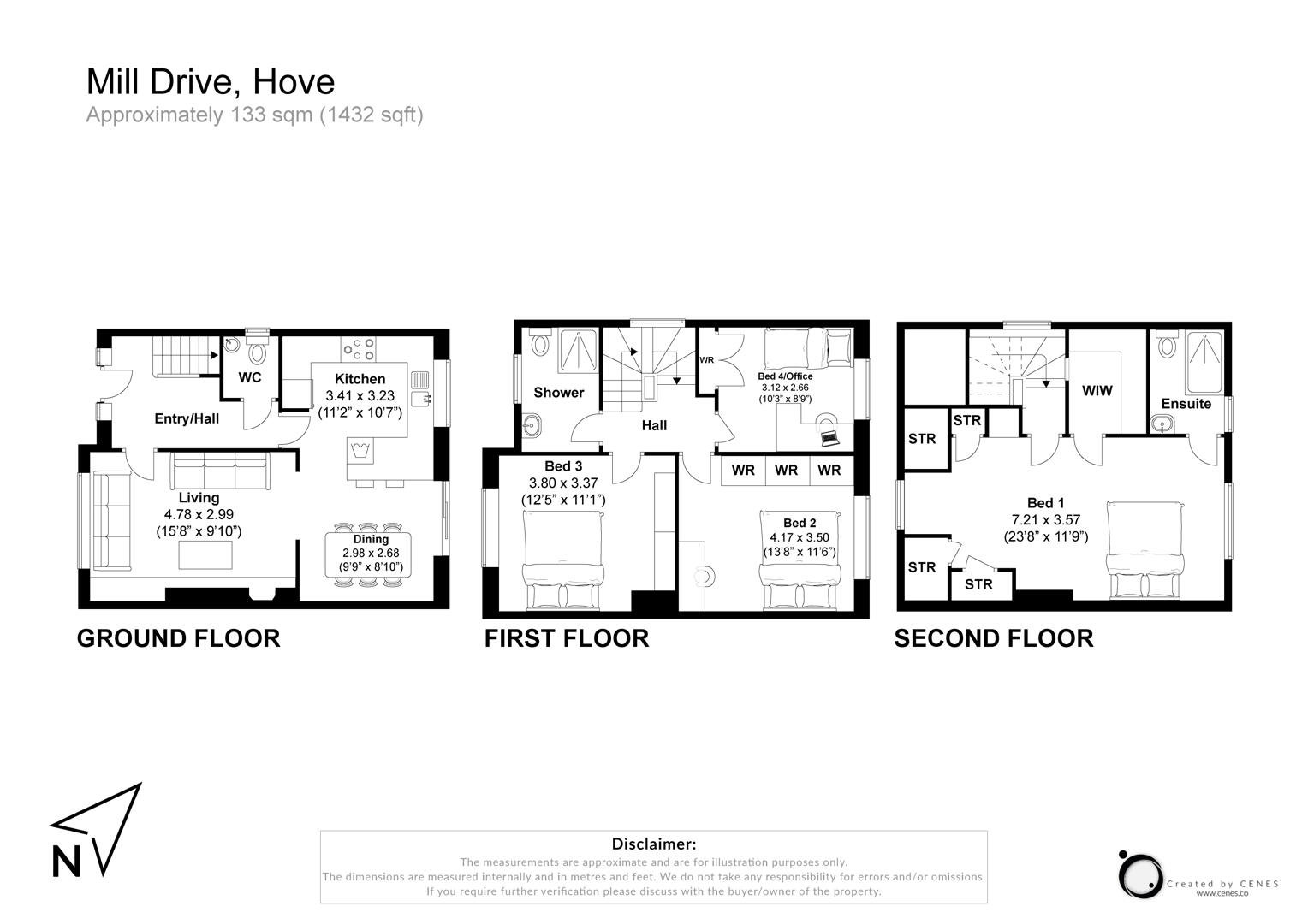 61, Mill Drive, Hove floorplan