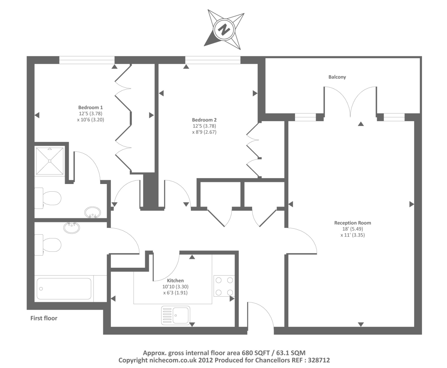 2 Bedrooms Flat to rent in Centrium, Station Approach GU22