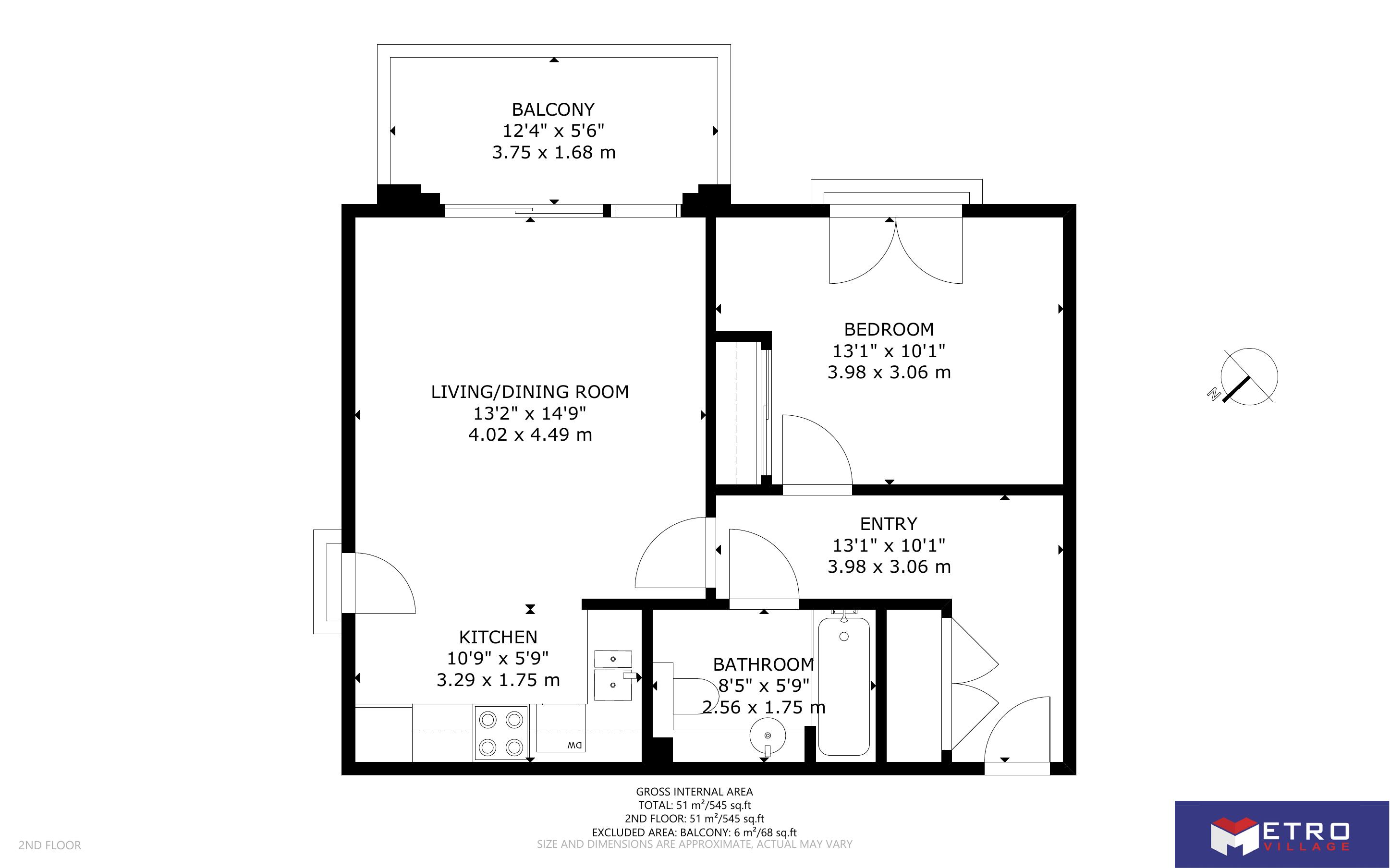 122, Fairmont House, London floorplan