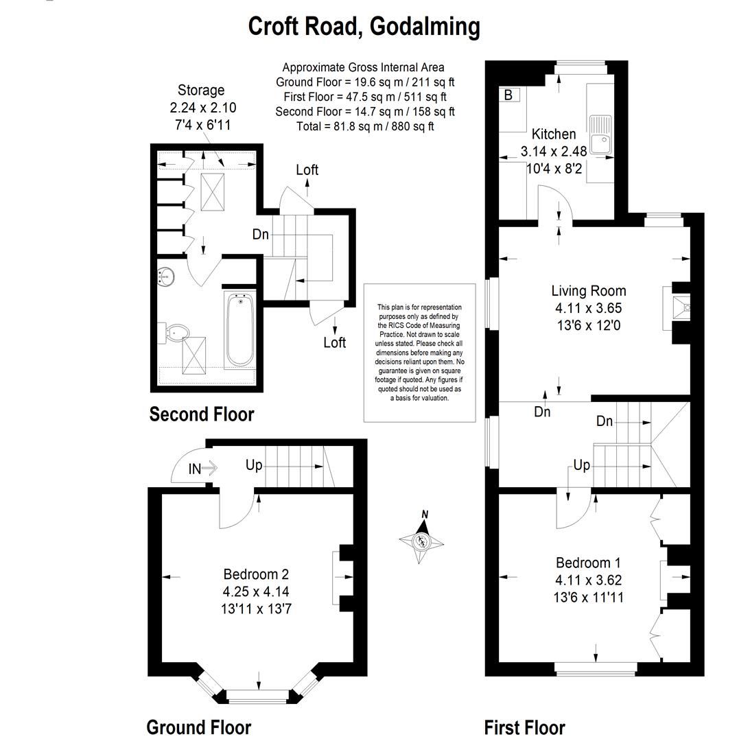 42B, Croft Road, Godalming floorplan