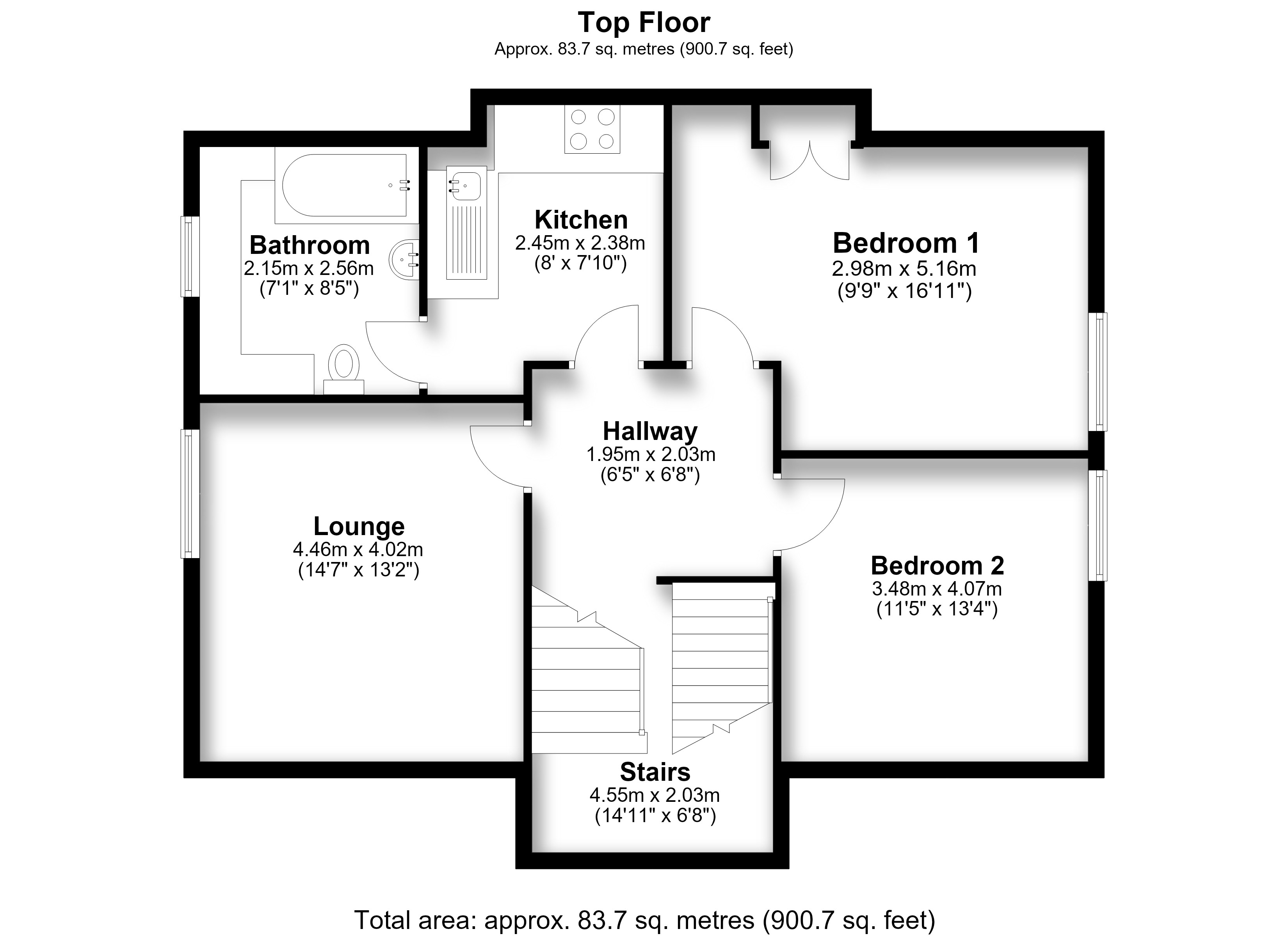 Flat 7, 59, Tisbury Road, Hove floorplan