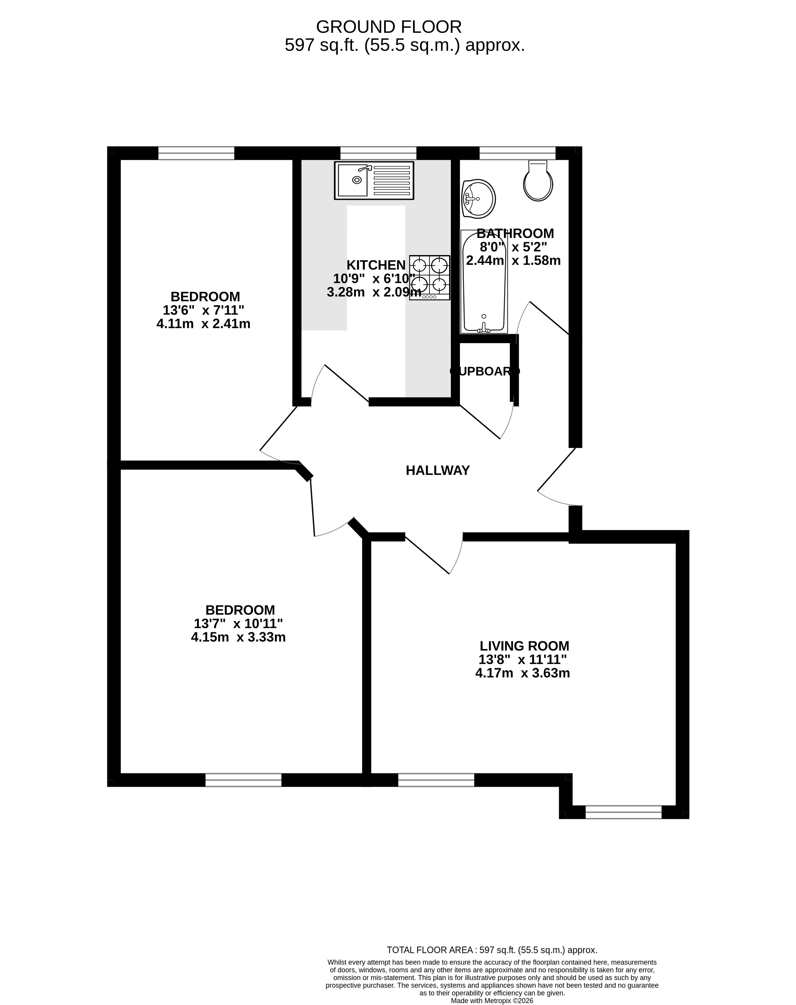 14 Doyle Court, London Road, Portsmouth floorplan