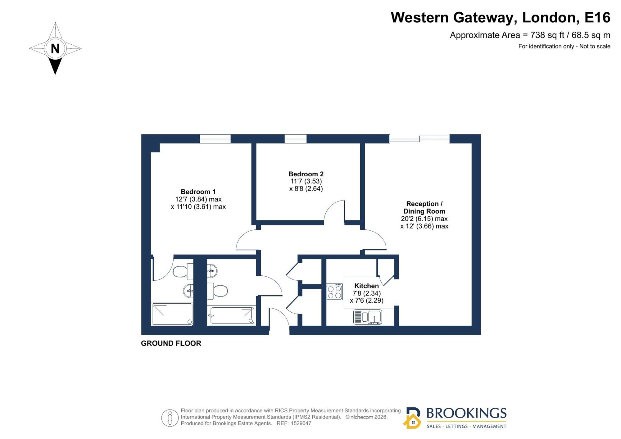 Apt 3, Westgate Apartments, London floorplan