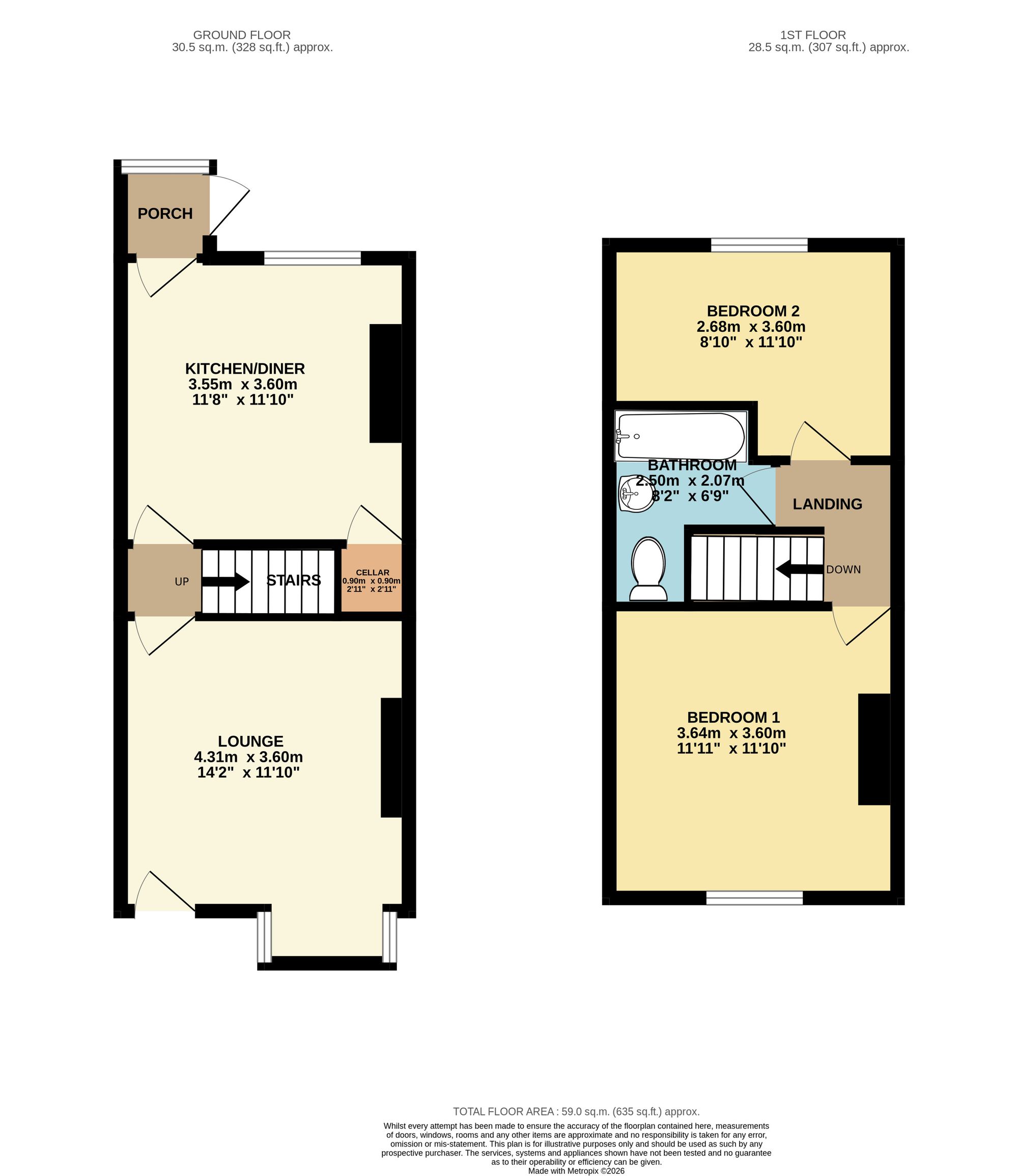 161 Prospect Road, Chesterfield floorplan