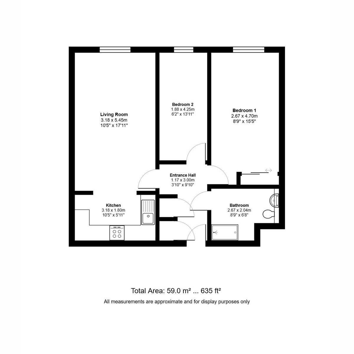 Flat 22, The Chestnuts, West Street, Godmanchester floorplan