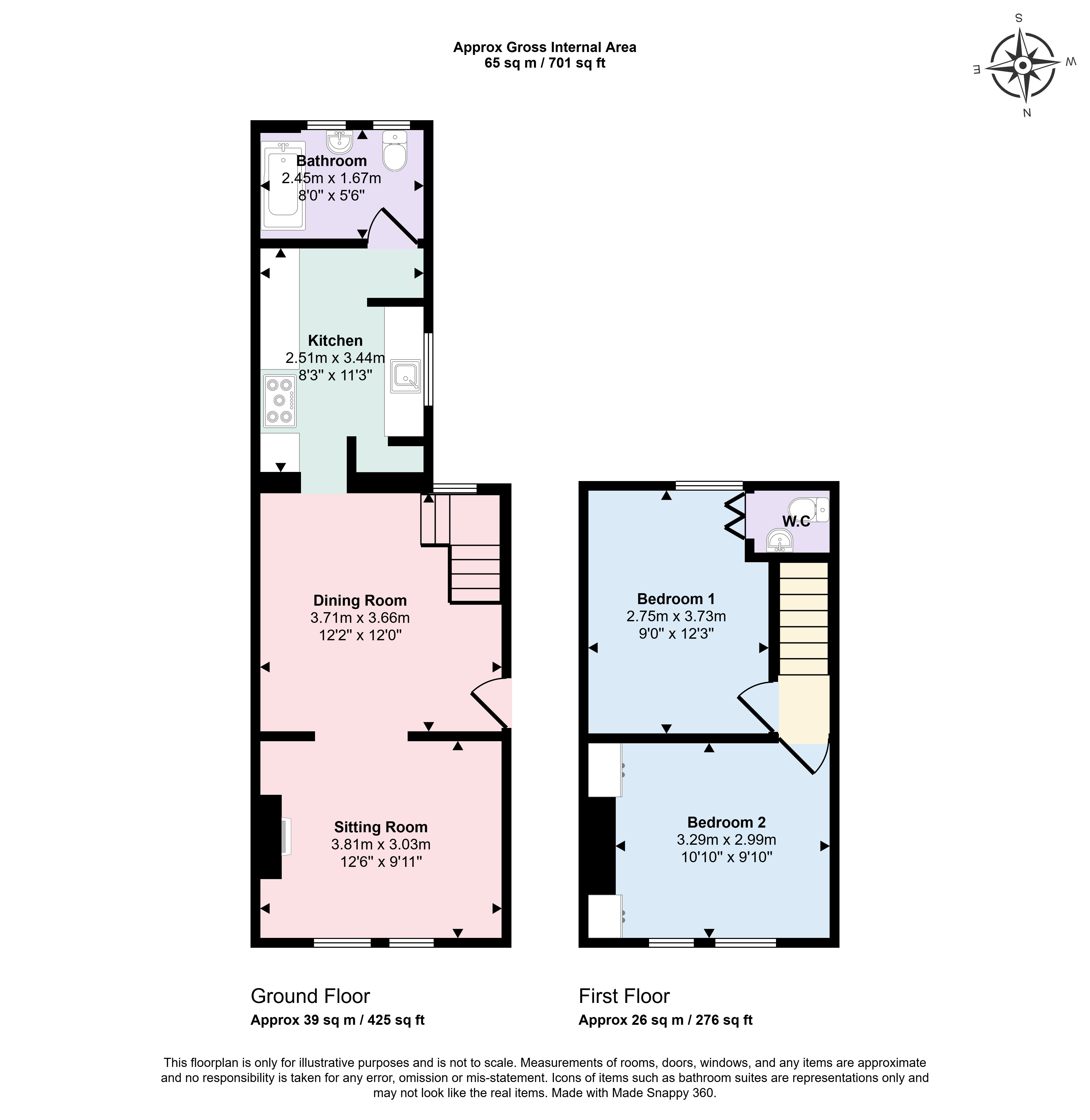 50, South View Road, Bath floorplan