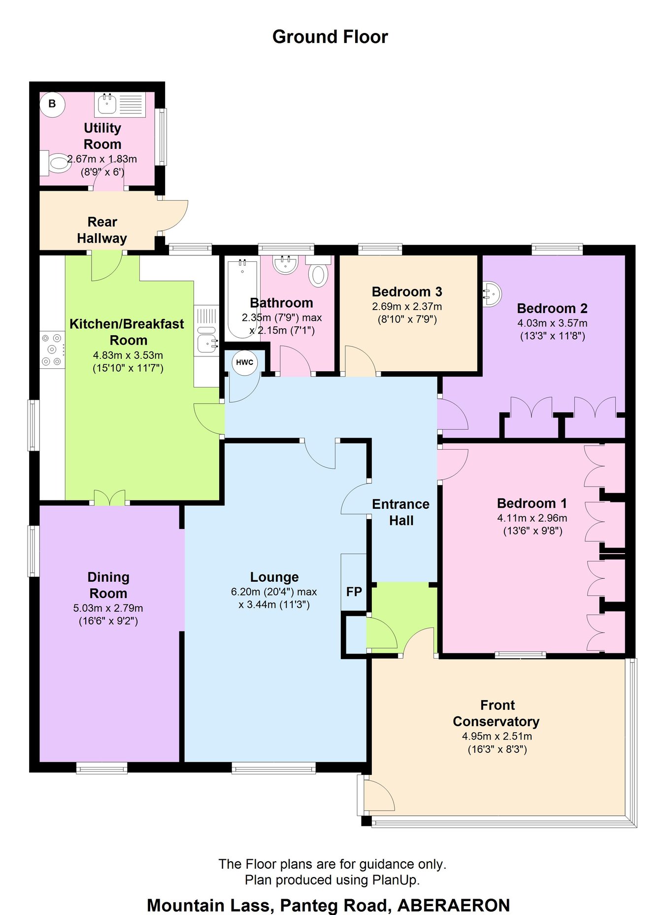 Mountain Lass, Panteg Road, Aberaeron floorplan