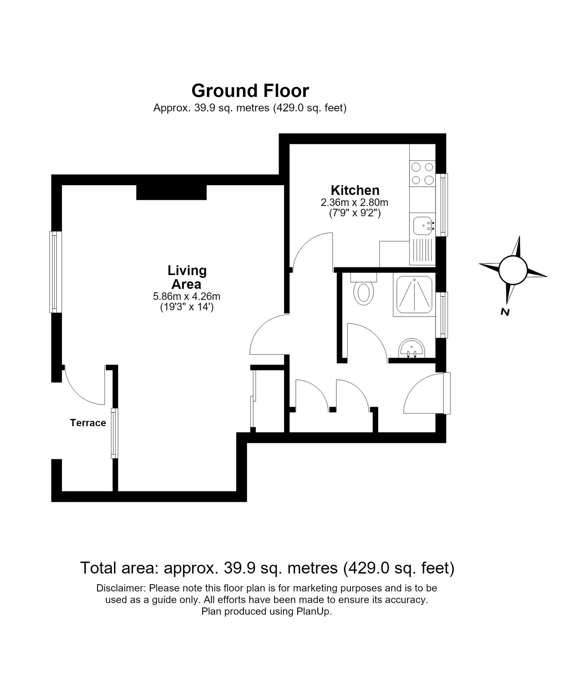 Flat 3, George Beare Lodge Worsopp Drive, London floorplan