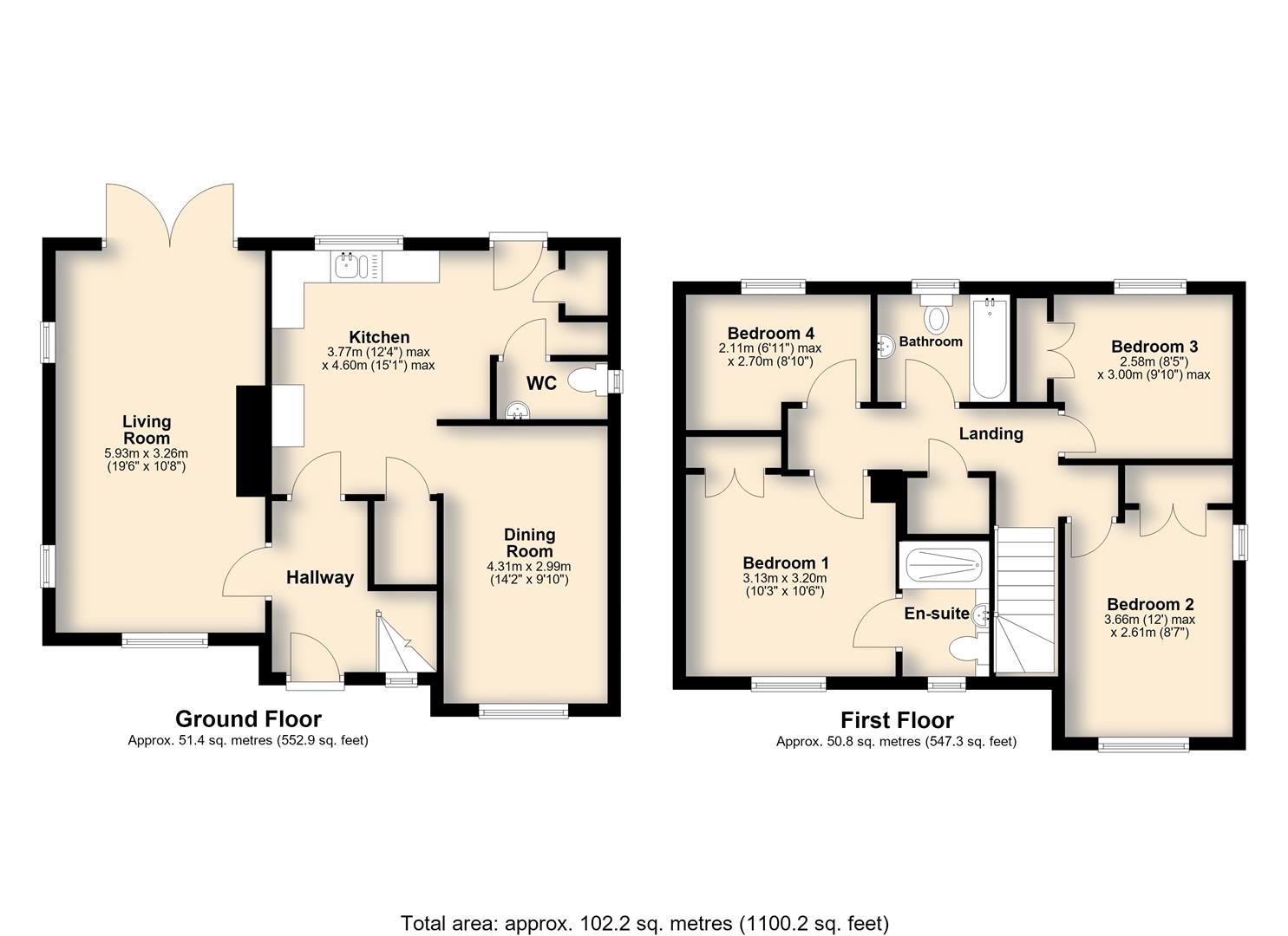 Cherry Tree Close, Eye floorplan