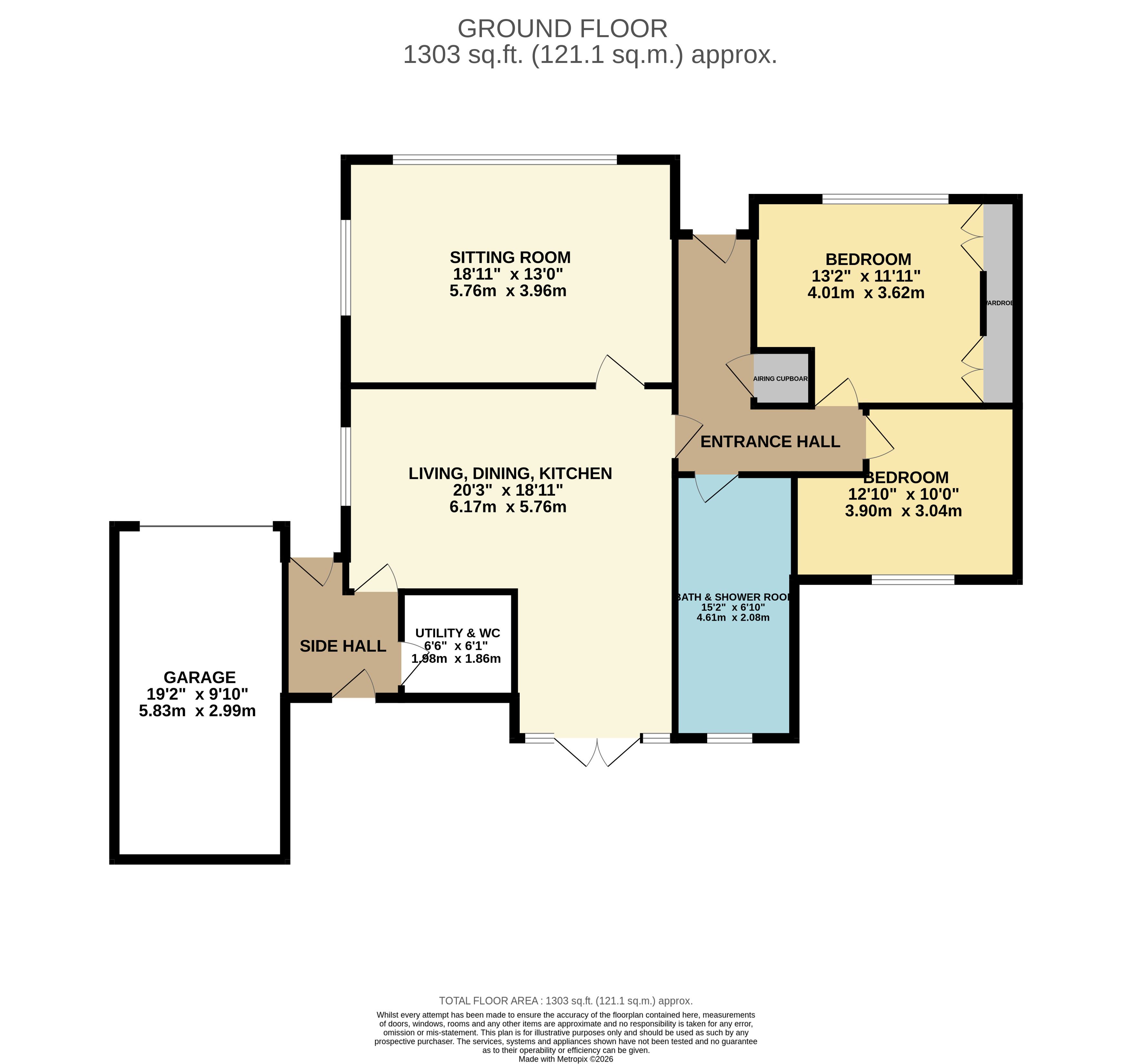 13, Hall Rise, Darley Dale floorplan