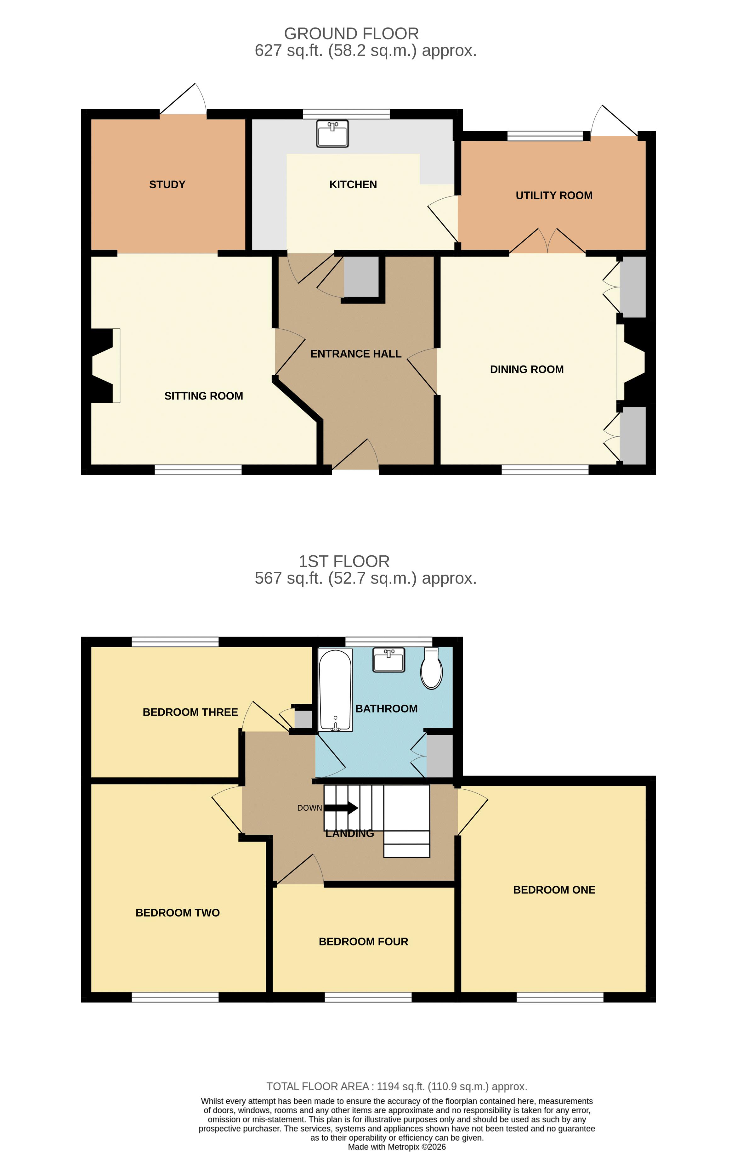 Castle Cottage, Castle Street, Somerton floorplan