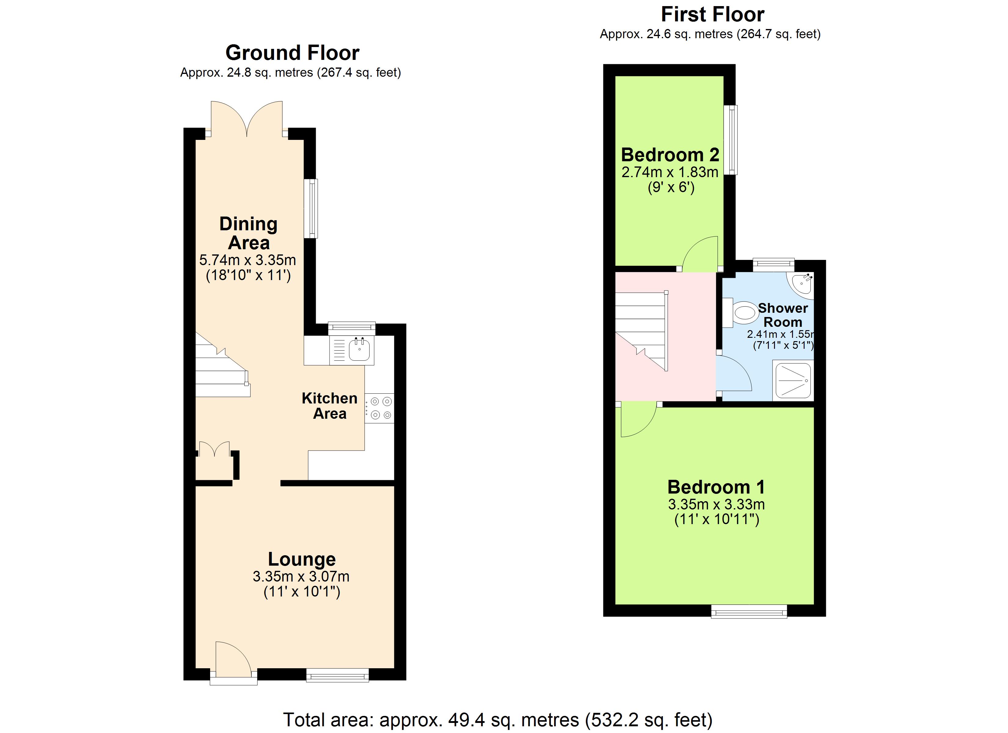 2 Bedrooms Terraced house for sale in The Street, Iwade, Sittingbourne ME9