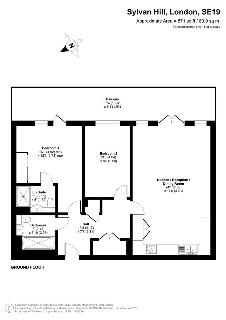 Flat 4, 8, Sylvan Hill, London floorplan