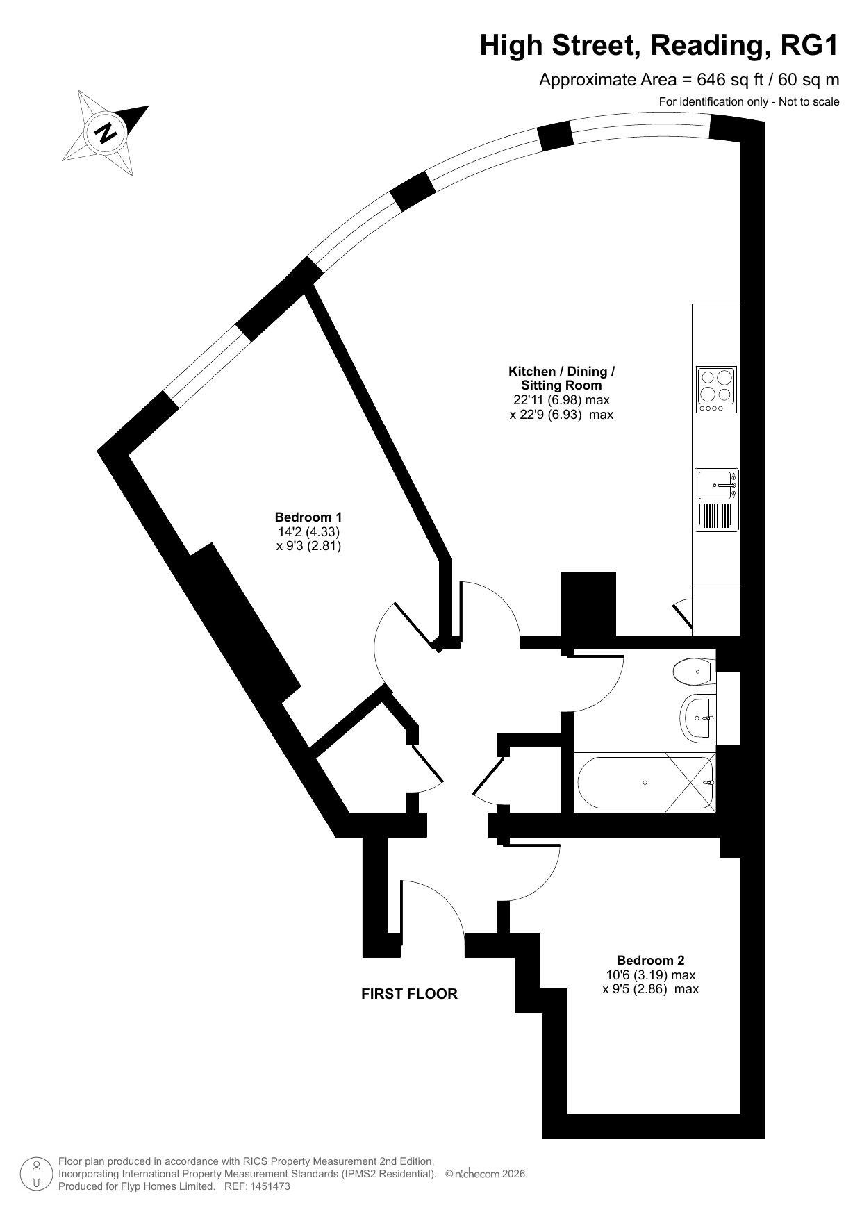 Flat 18, 6, High Street, Reading floorplan