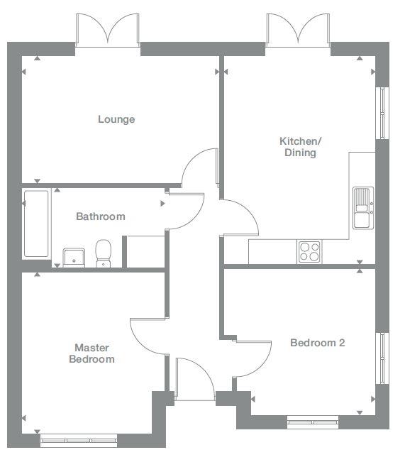 "Windsor" at Henthorn Road, Clitheroe BB7, 2 bedroom bungalow for sale