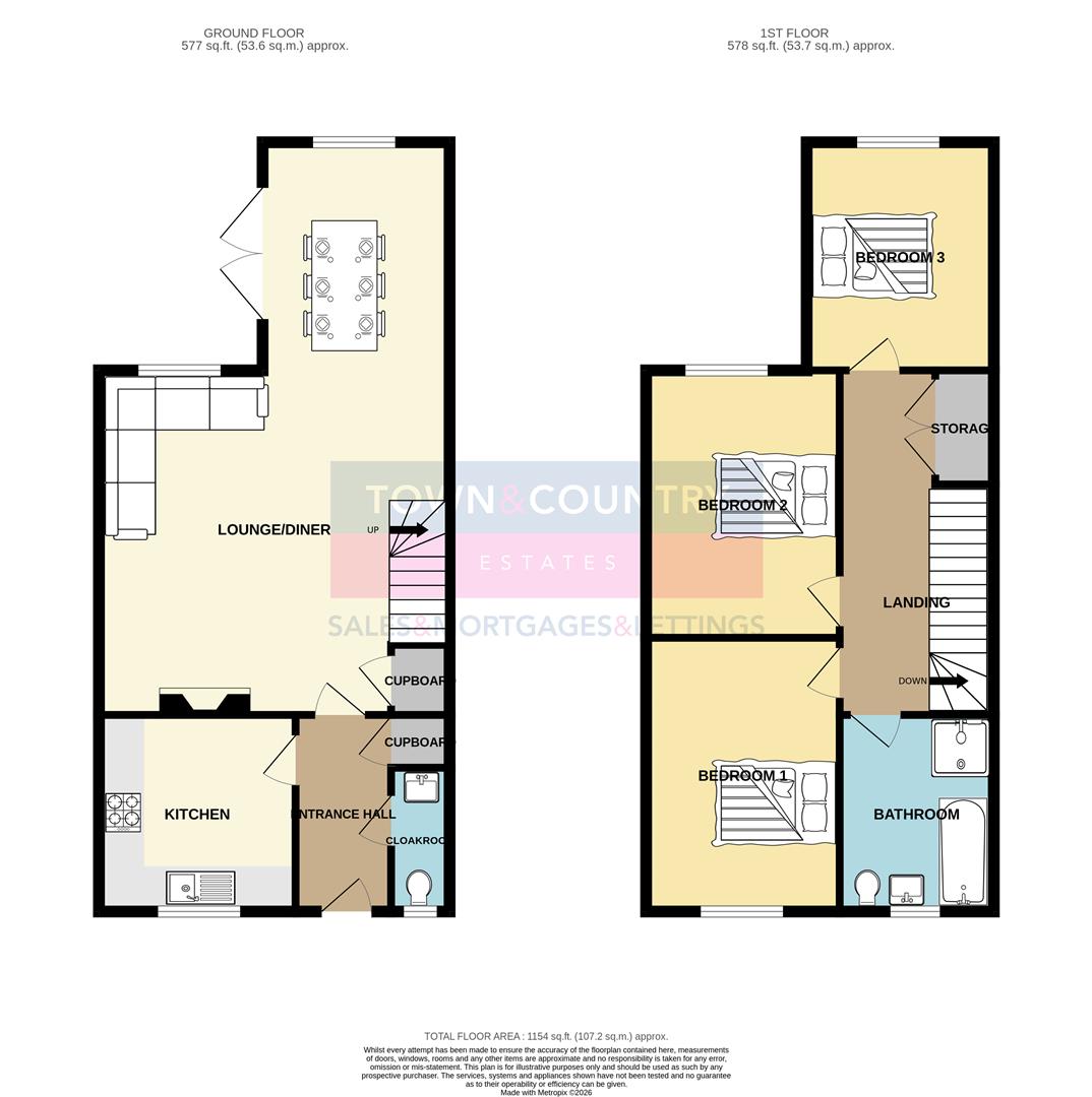 3, Glovers Row, Westbury floorplan