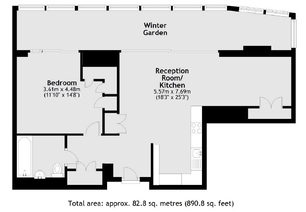 107, Halliday House, 2, Circus Road West, London floorplan