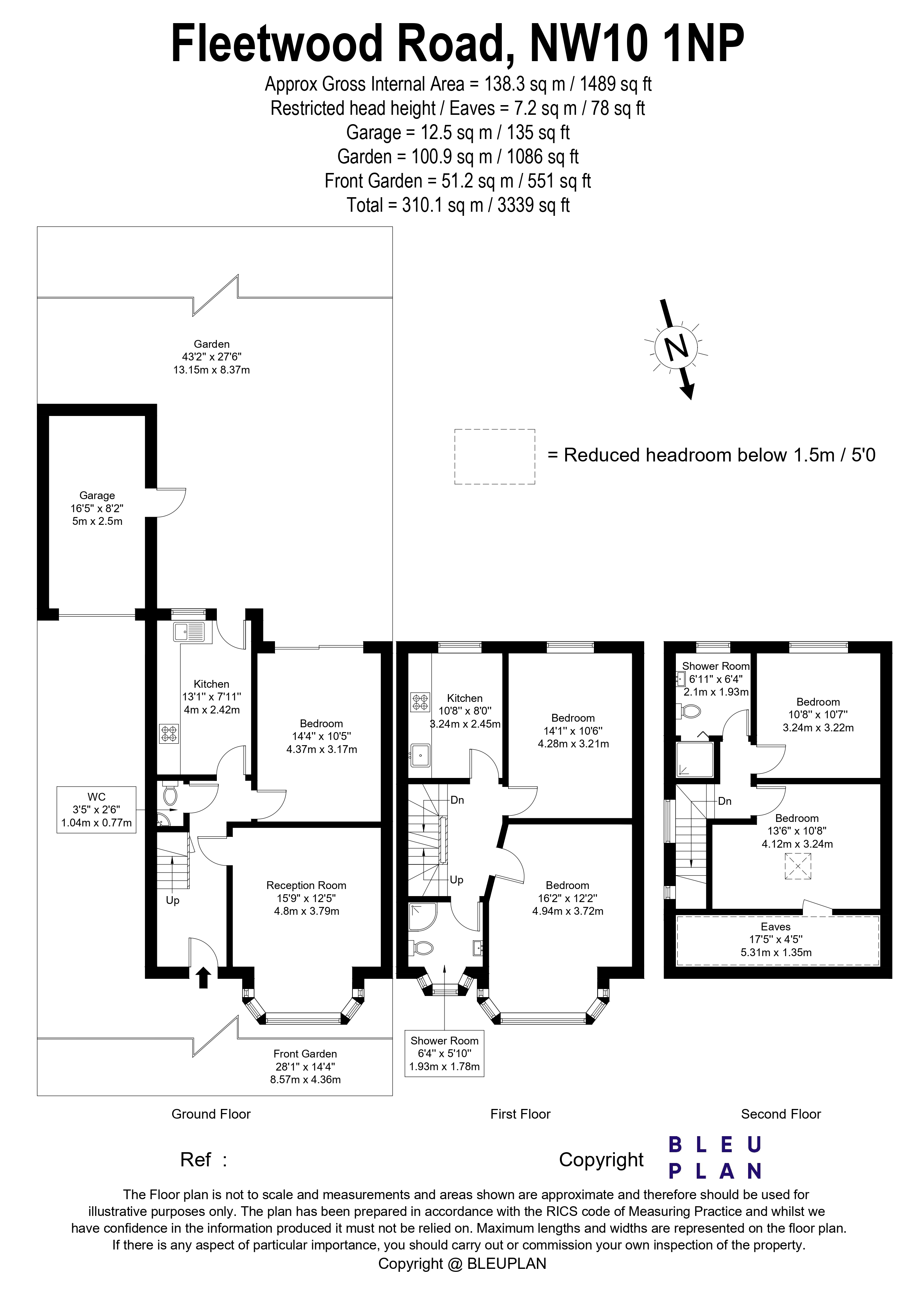 145, Fleetwood Road, London floorplan