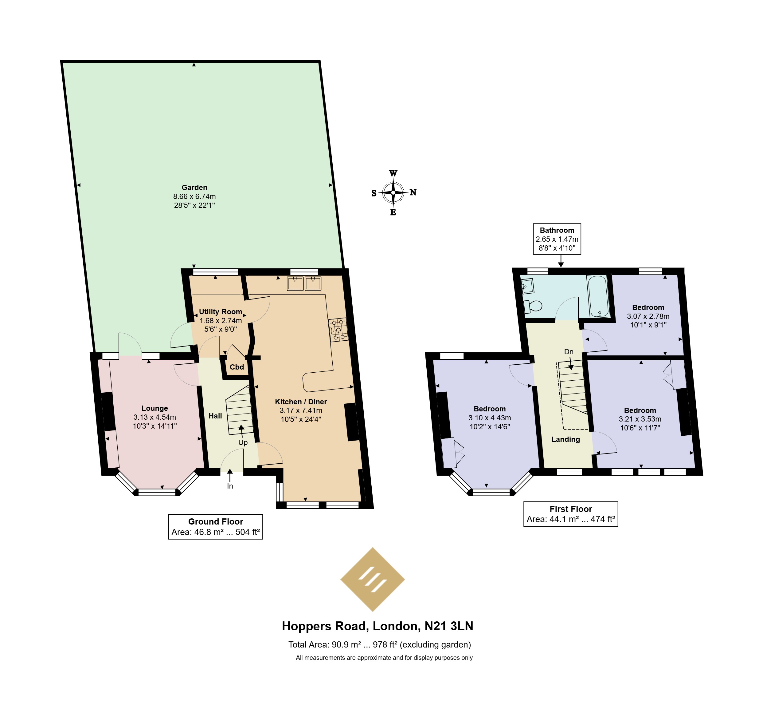 9, Hoppers Road, London floorplan