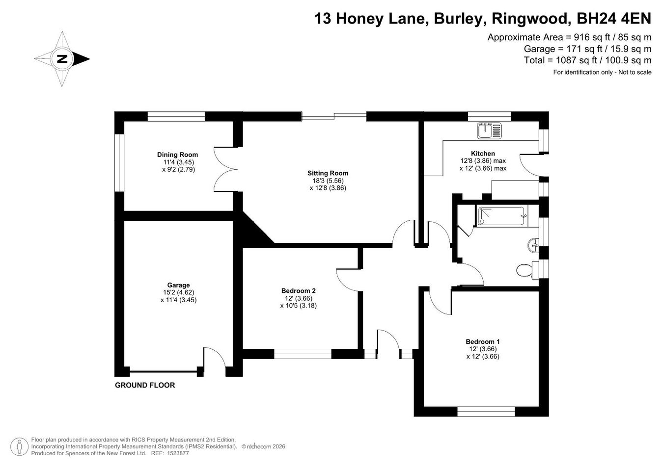 Honeysuckle Cottage, Honey Lane, Ringwood floorplan