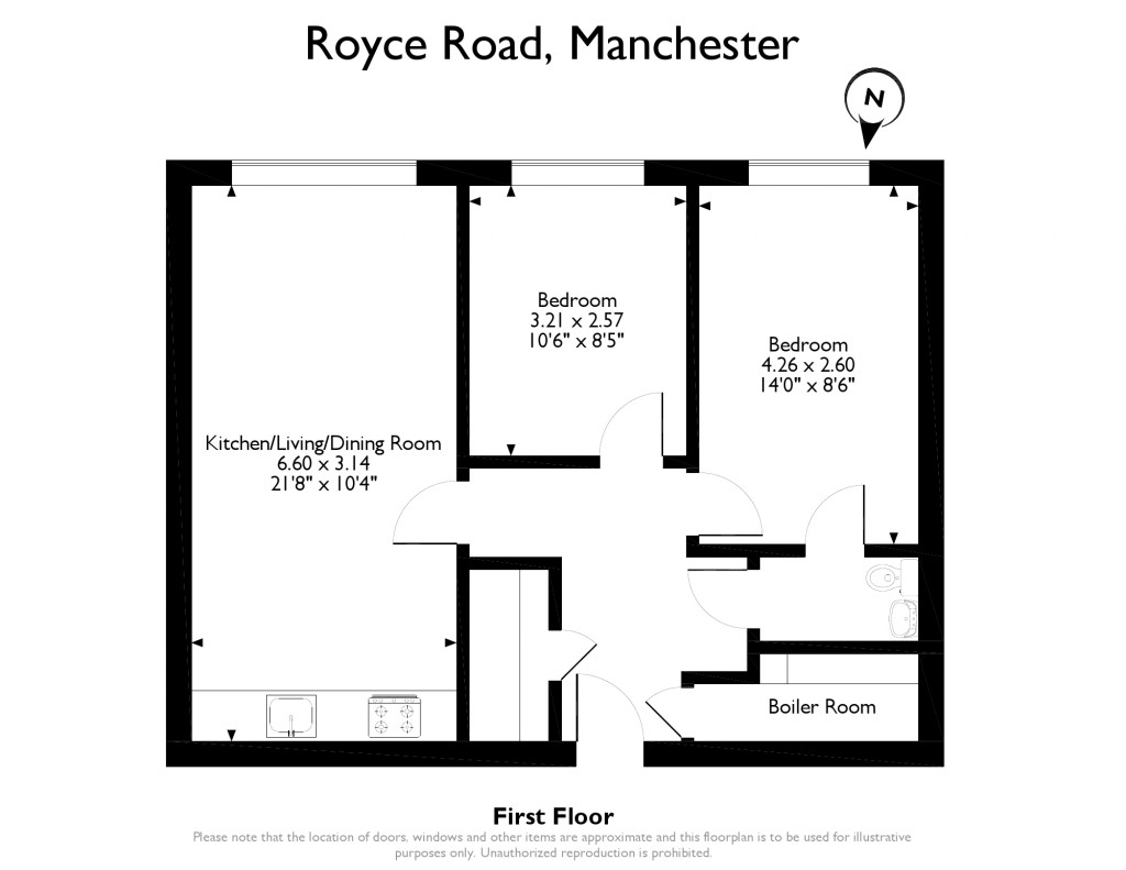 2 Bedrooms Flat for sale in Royce Road, Hulme, Manchester M15